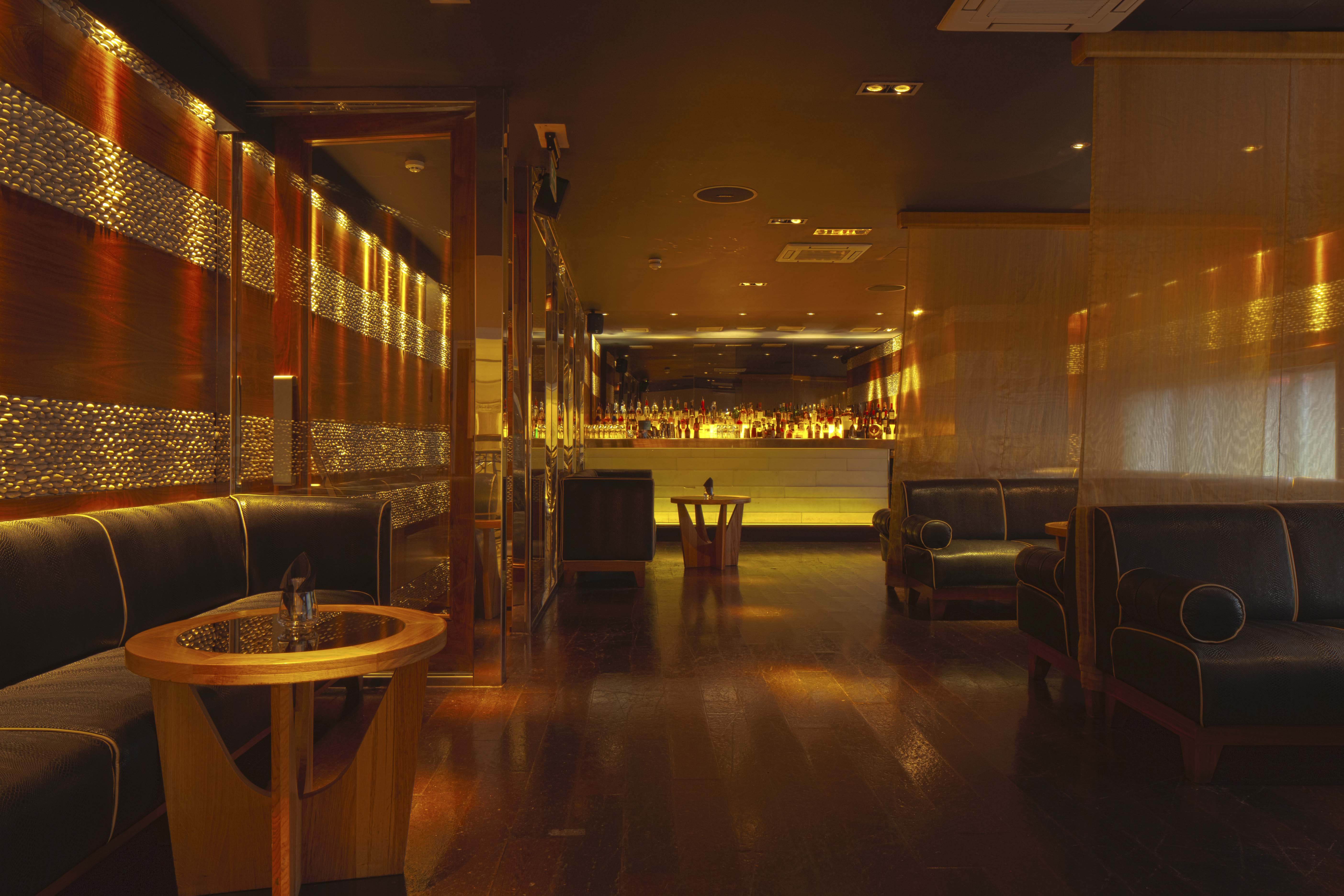 Mezzanine Bar at Mint Leaf Lounge: elegant decor for intimate networking events.