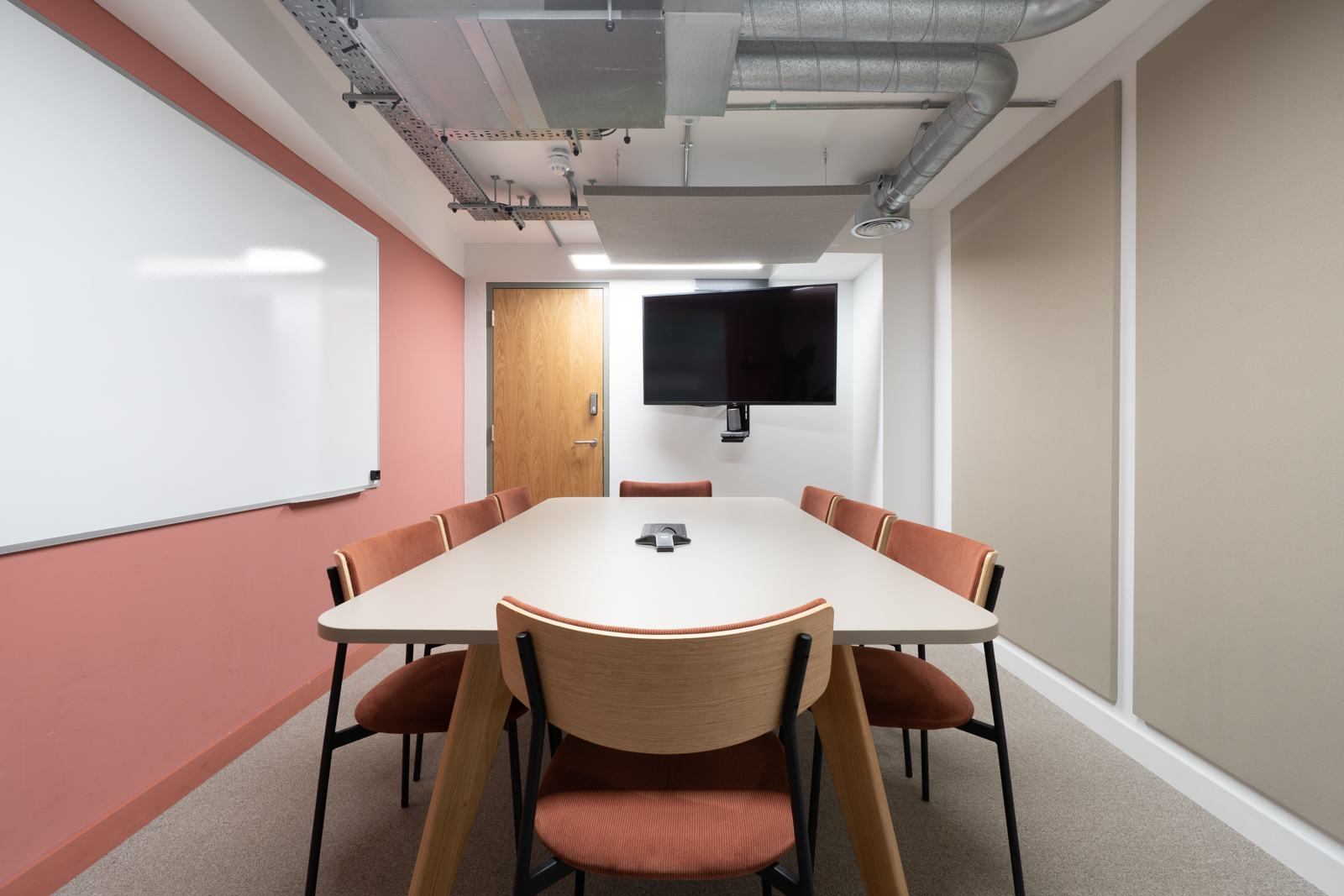Modern meeting room in Runway East Shoreditch, perfect for workshops and presentations.