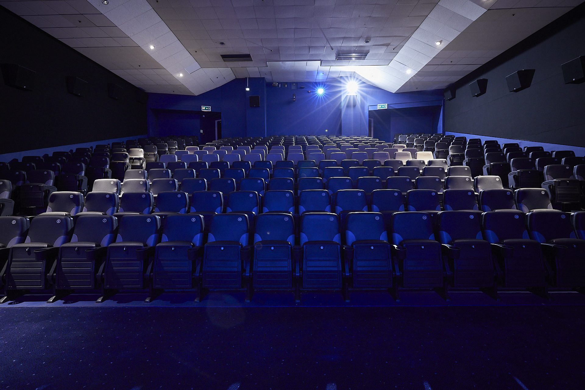 Spacious ODEON London auditorium with tiered seating, ideal for presentations and screenings.