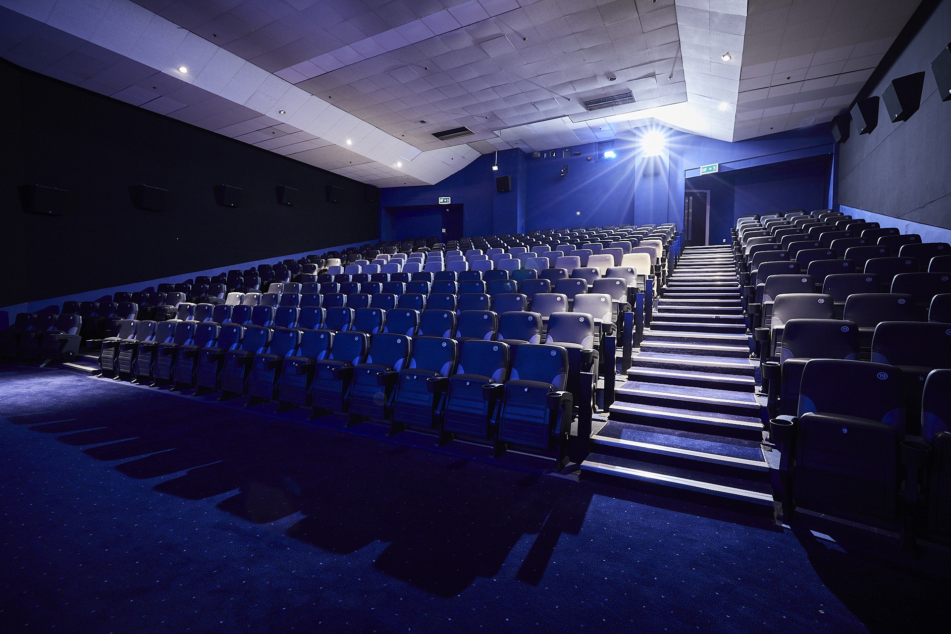 ODEON London Tottenham Court Road auditorium with tiered seating, ideal for screenings and events.