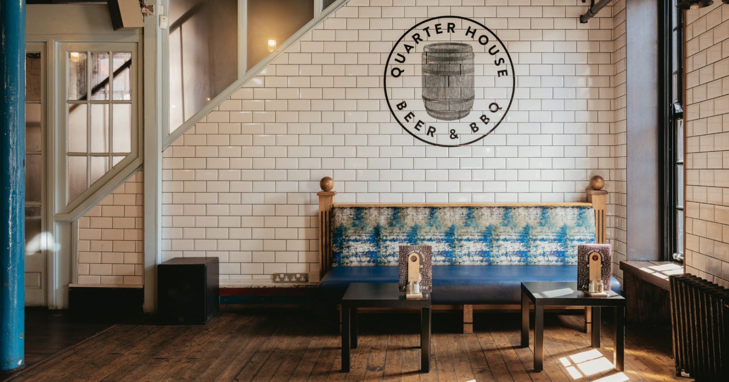 Stylish BBQ area at Quarter House, perfect for networking events and casual mixers.