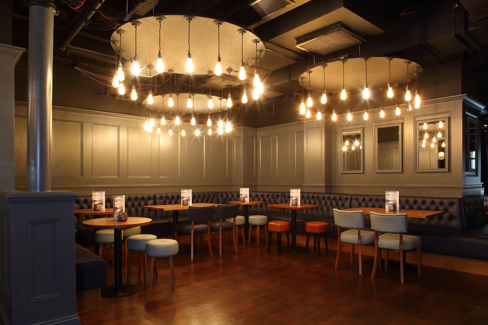 Stylish ABO Lounge at All Bar One - The O2, perfect for networking events and gatherings.