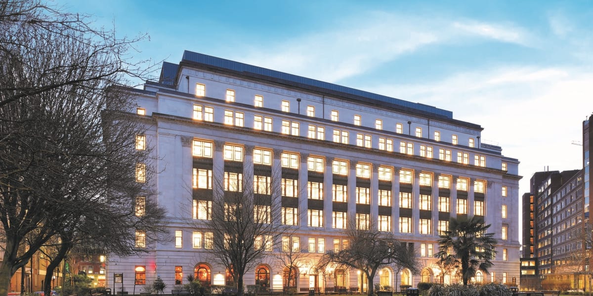 Illuminated co-working space in Arkwright House for meetings and conferences.