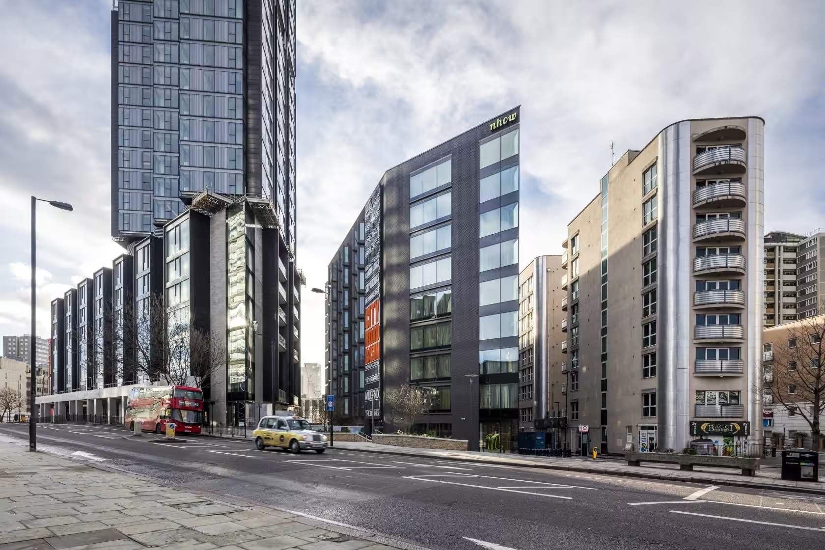 Modern urban landscape of nhow London, ideal venue for meetings and events.