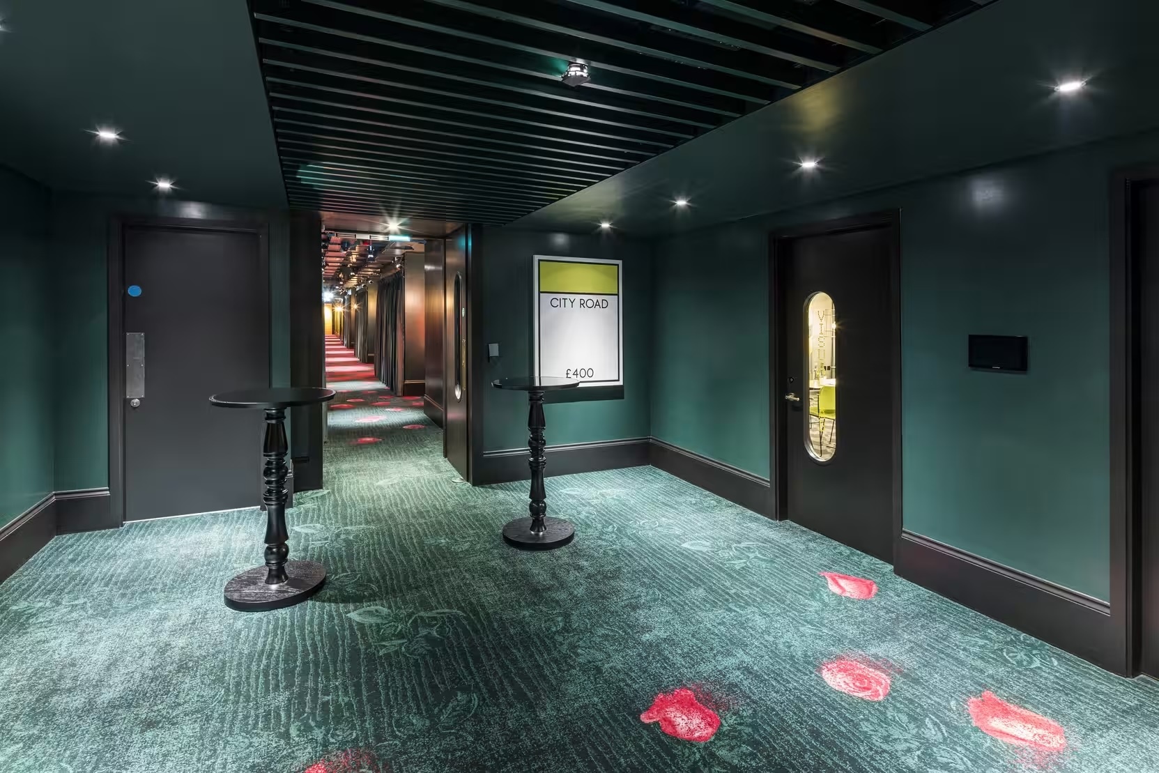 Modern corridor in nhow London visual lab, ideal for meetings and events.