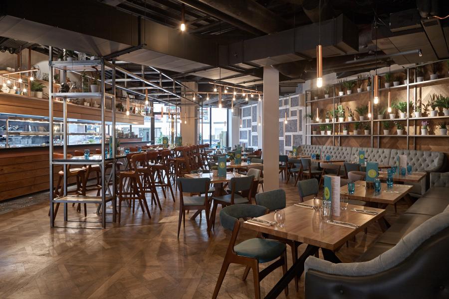 Modern event space in Banyan Corn Exchange, perfect for luncheons and workshops.