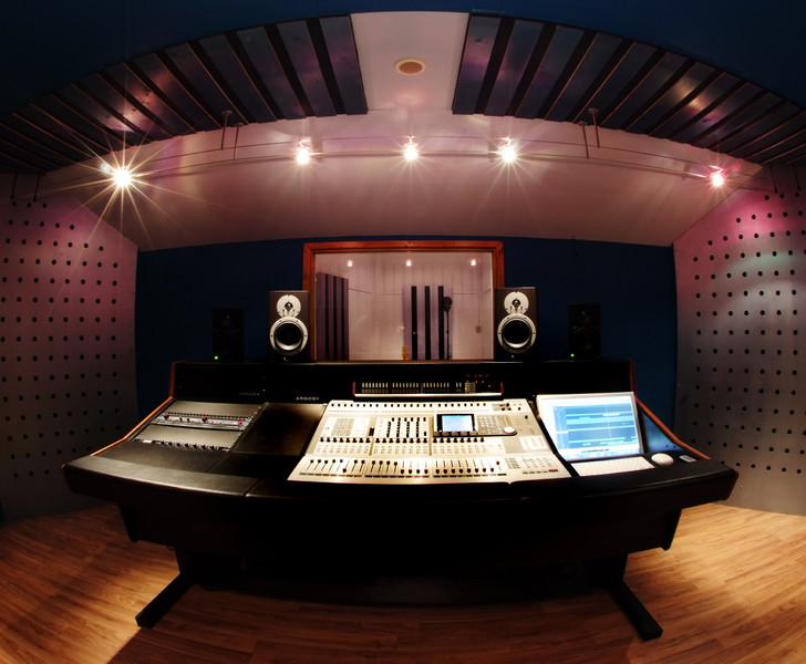 Professional sound studio at Astar Studios with advanced audio equipment for events.