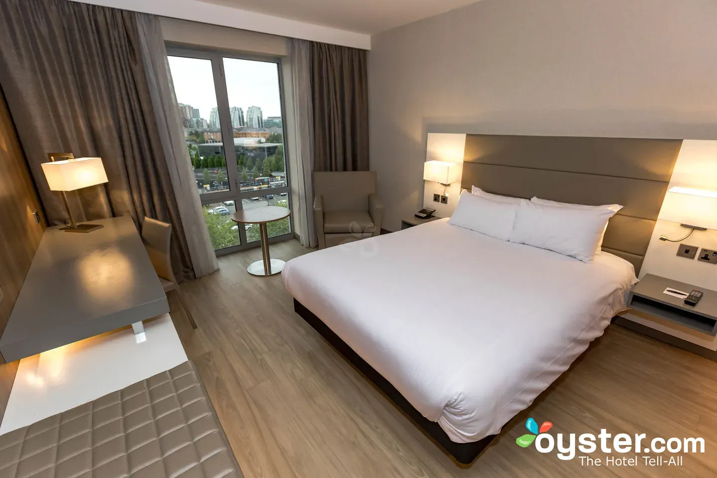 Modern meeting room at AC Hotel Manchester, ideal for business events and productivity.