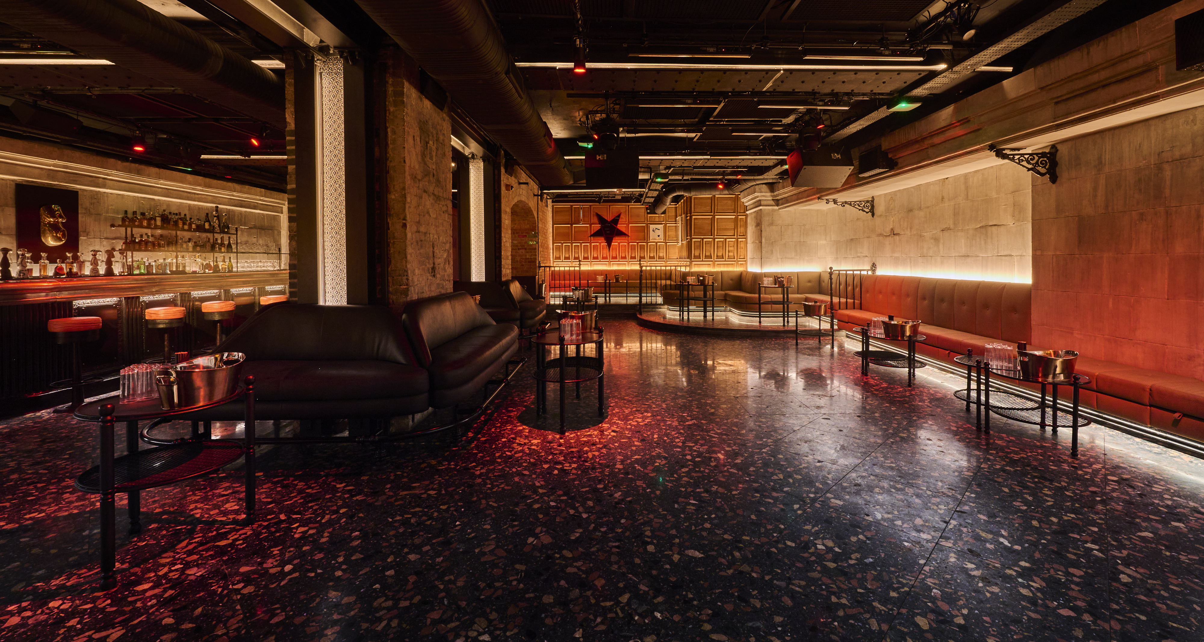 Stylish BEAT London venue with sleek bar, perfect for events and gatherings.