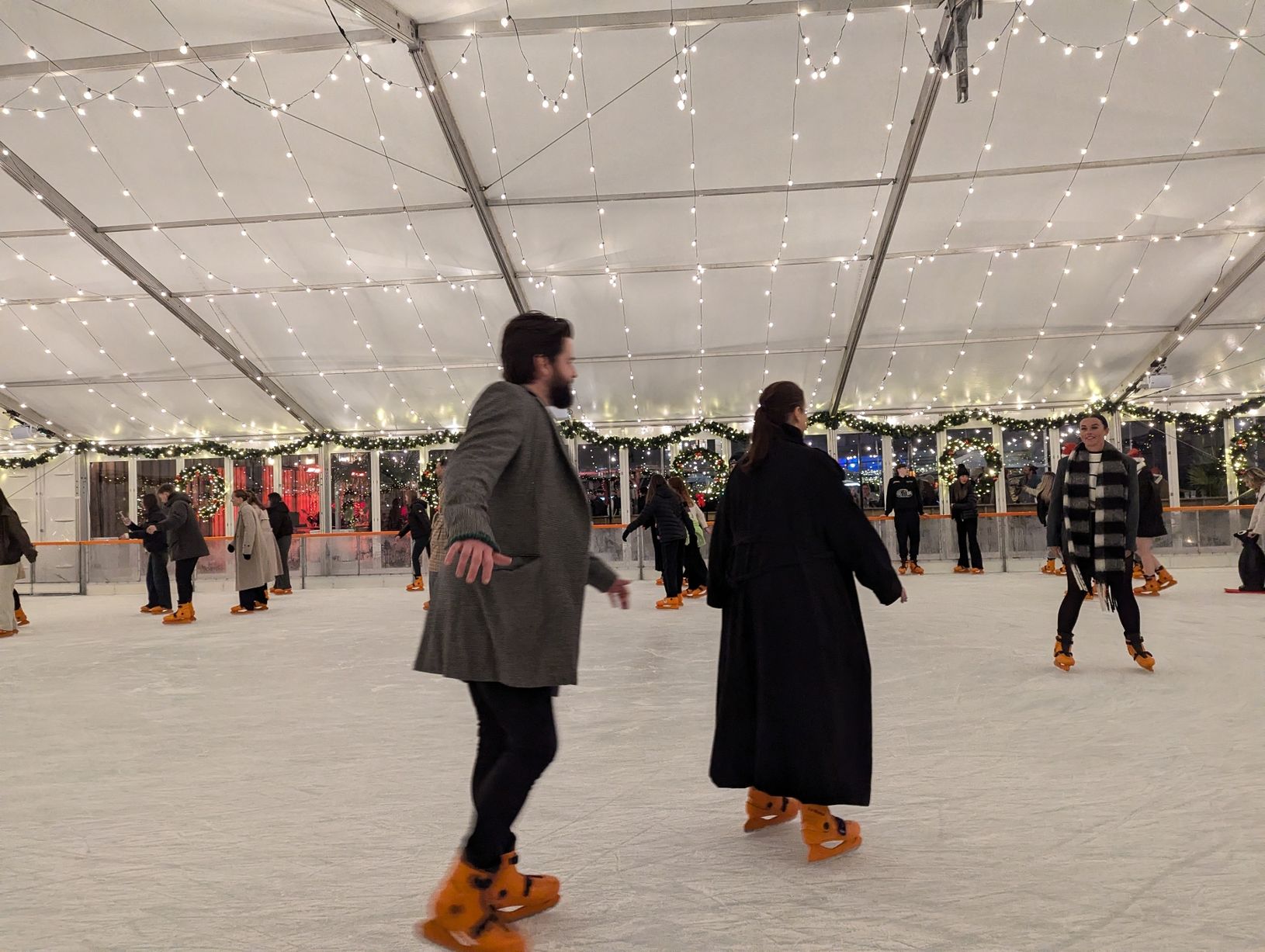 Festive ice skating rink at Courts Club, perfect for holiday celebrations and team-building.
