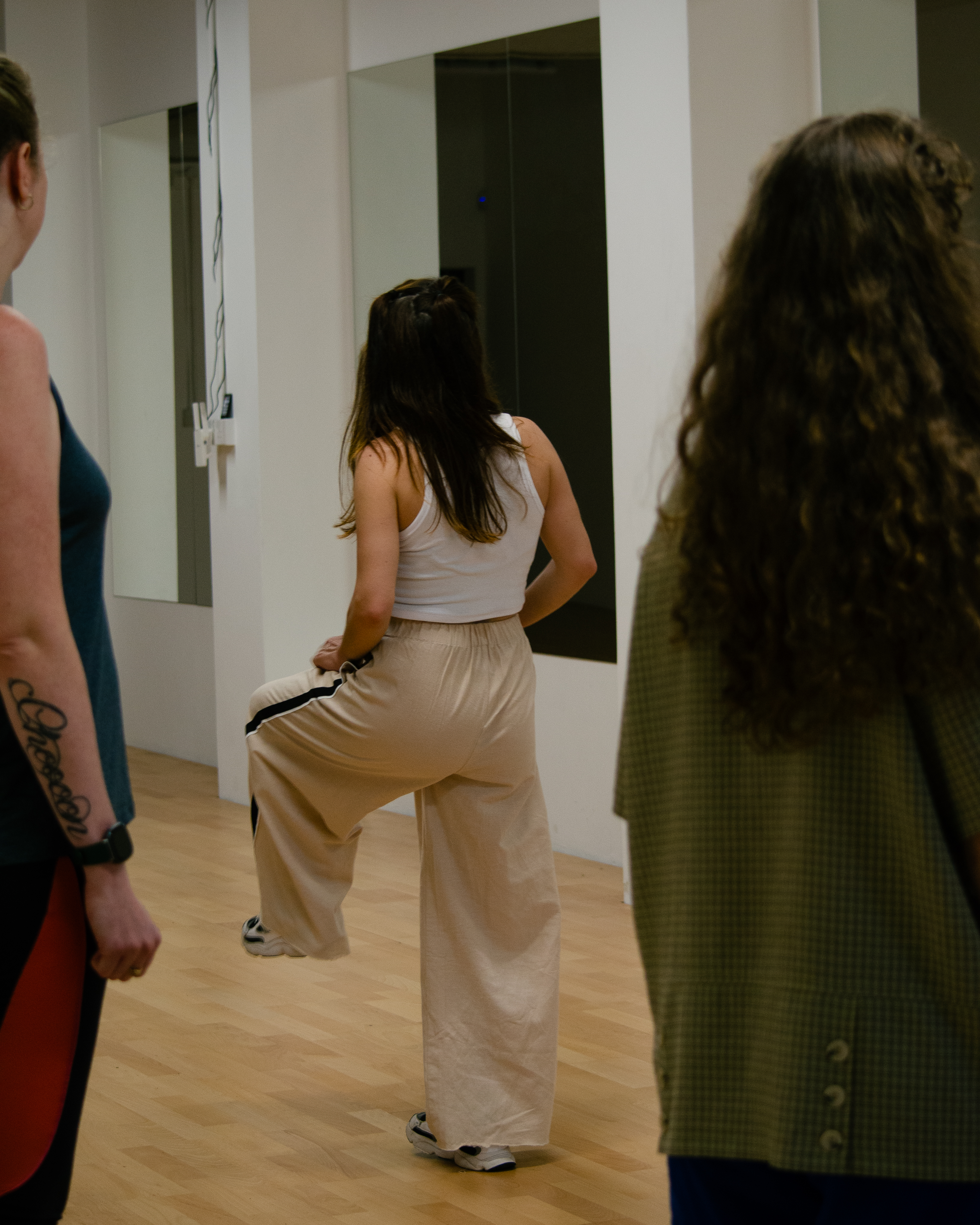 Dance studio workshop in Unity Studios Bristol, showcasing interactive movement events.