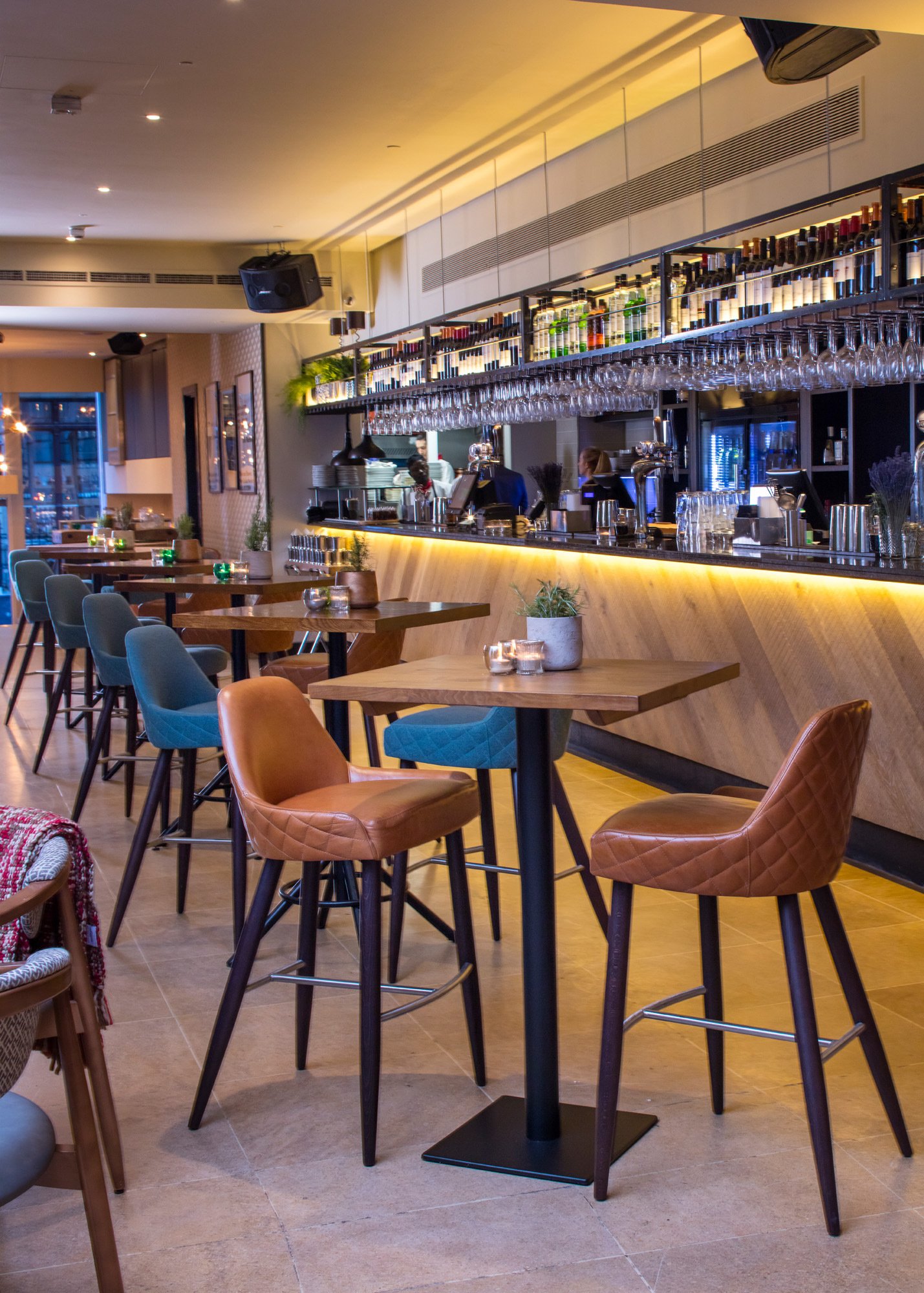 Stylish bar area in The Otherist, ideal for networking events and casual meetings.
