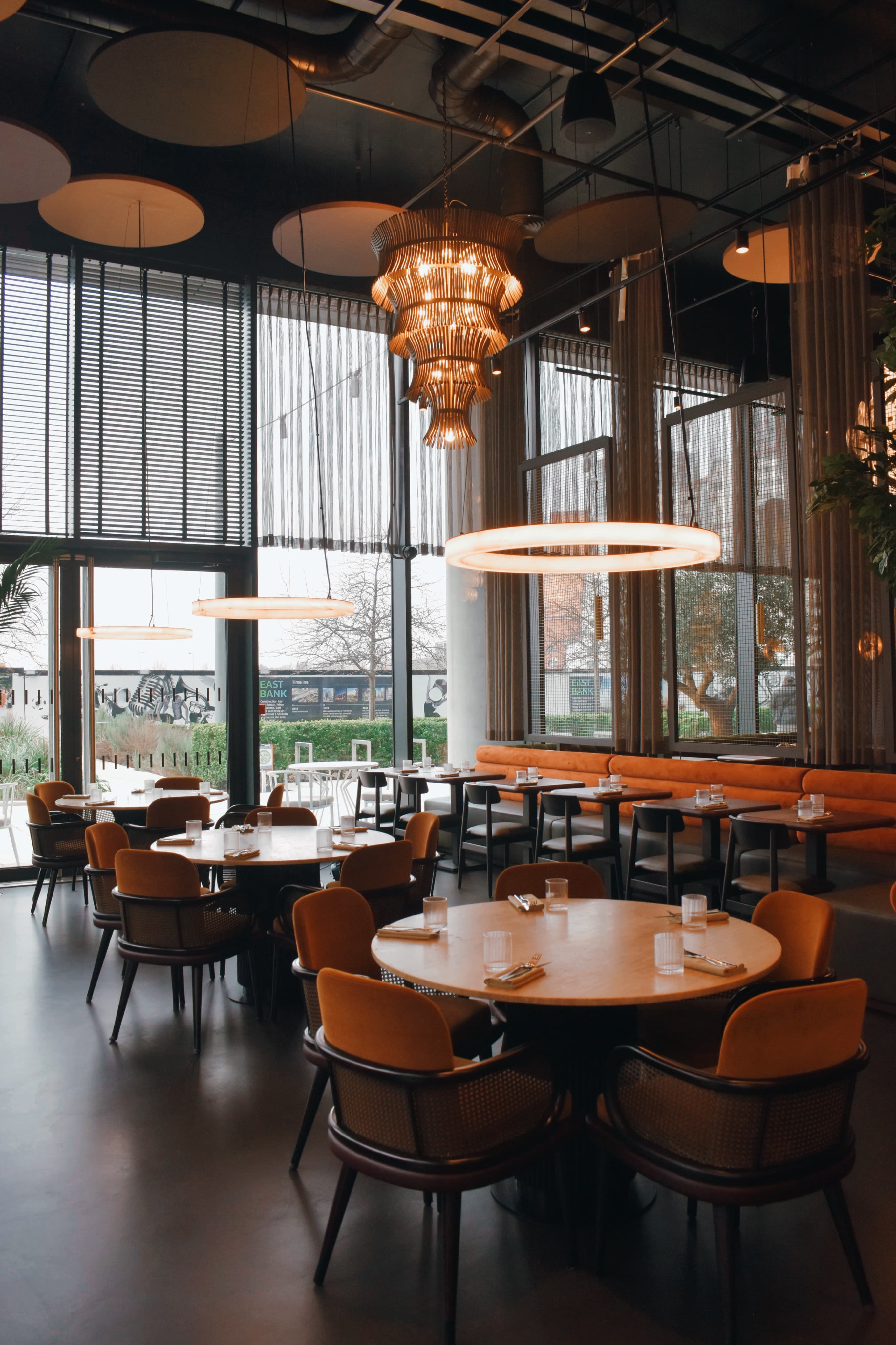 Iris Hall at HERA Restaurant: modern venue with elegant decor for corporate events.