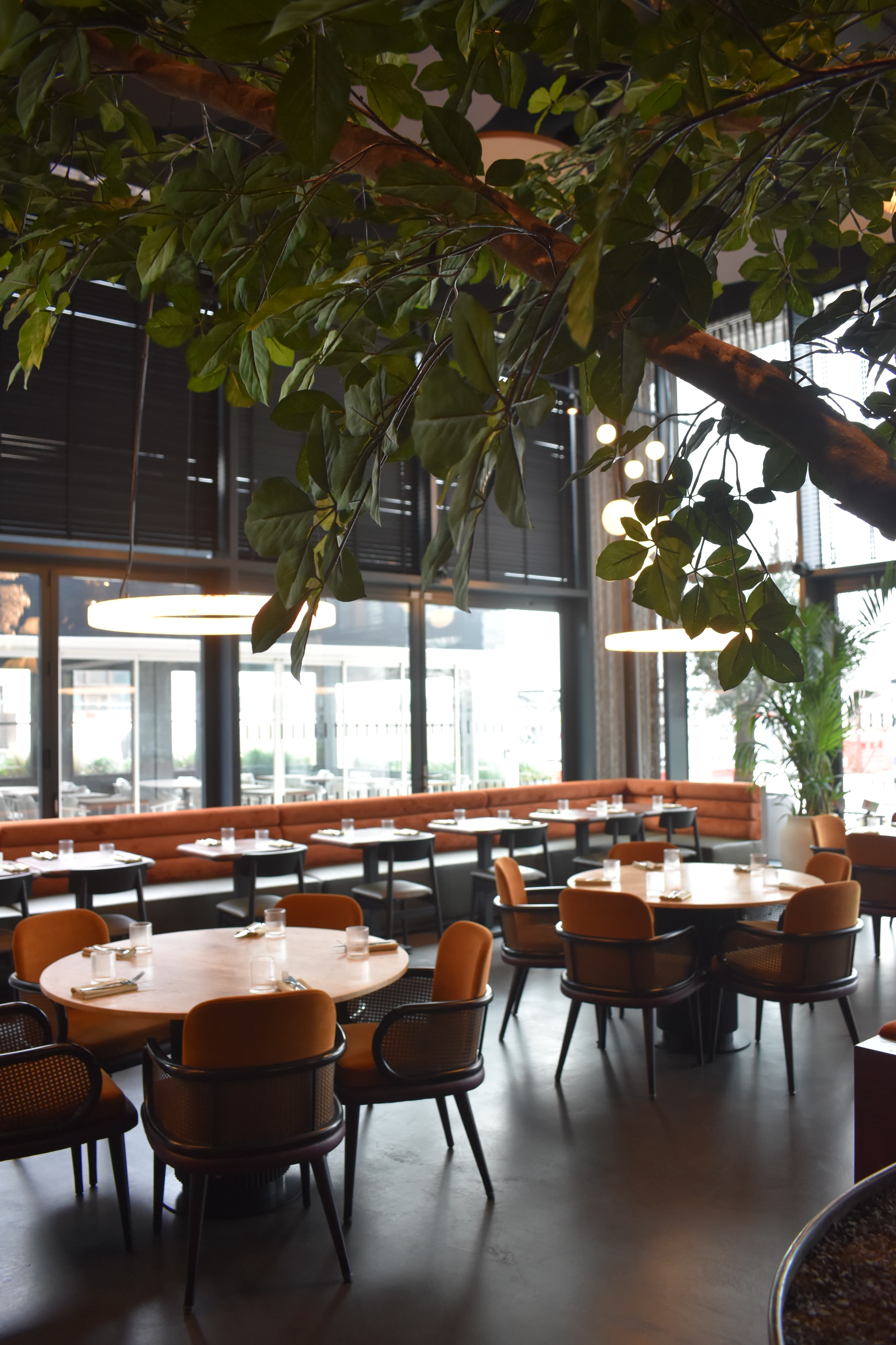 Iris Hall at HERA Restaurant: modern venue with warm lighting for intimate gatherings.