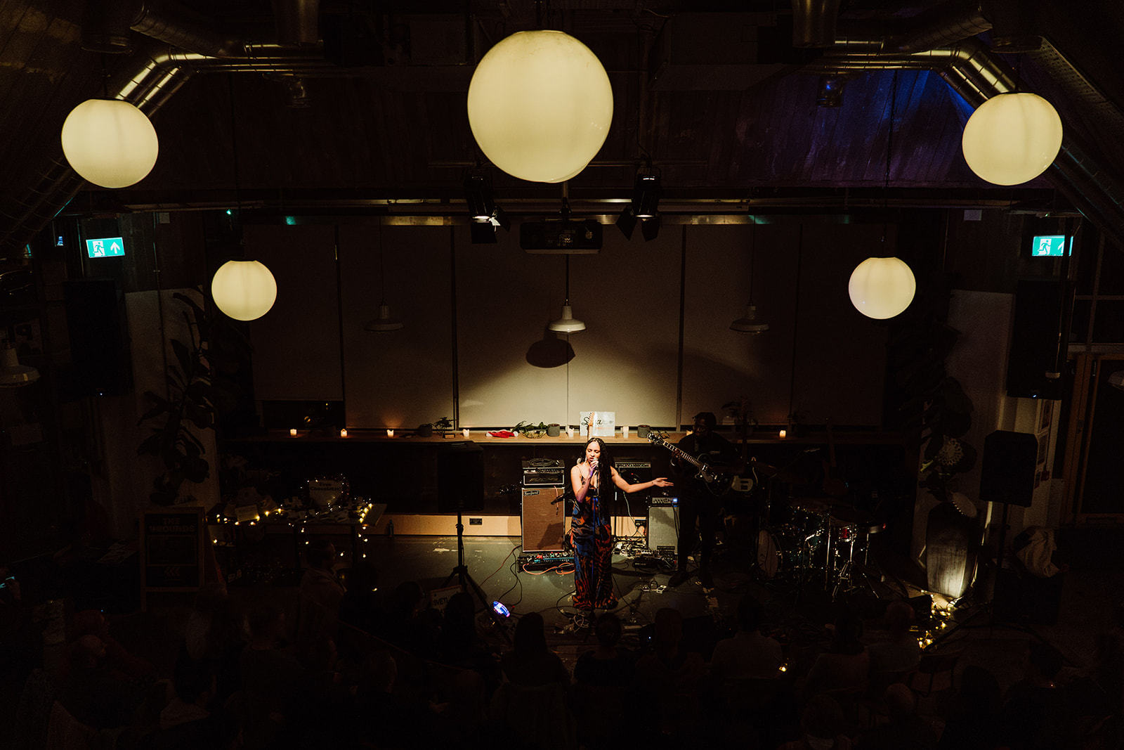 Solo concert at The Grounds, intimate venue, product launch event