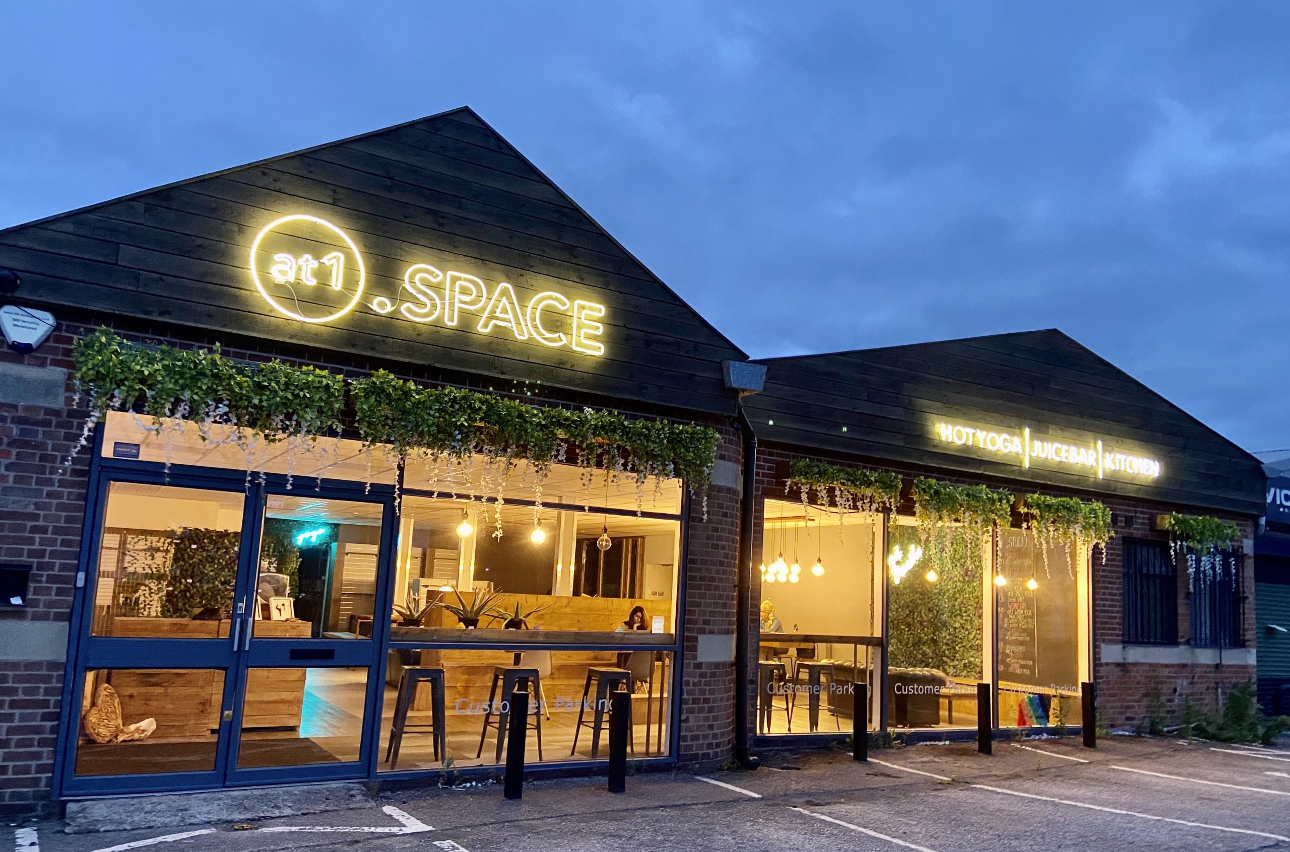 Modern studio event space, natural light, workshop, launch