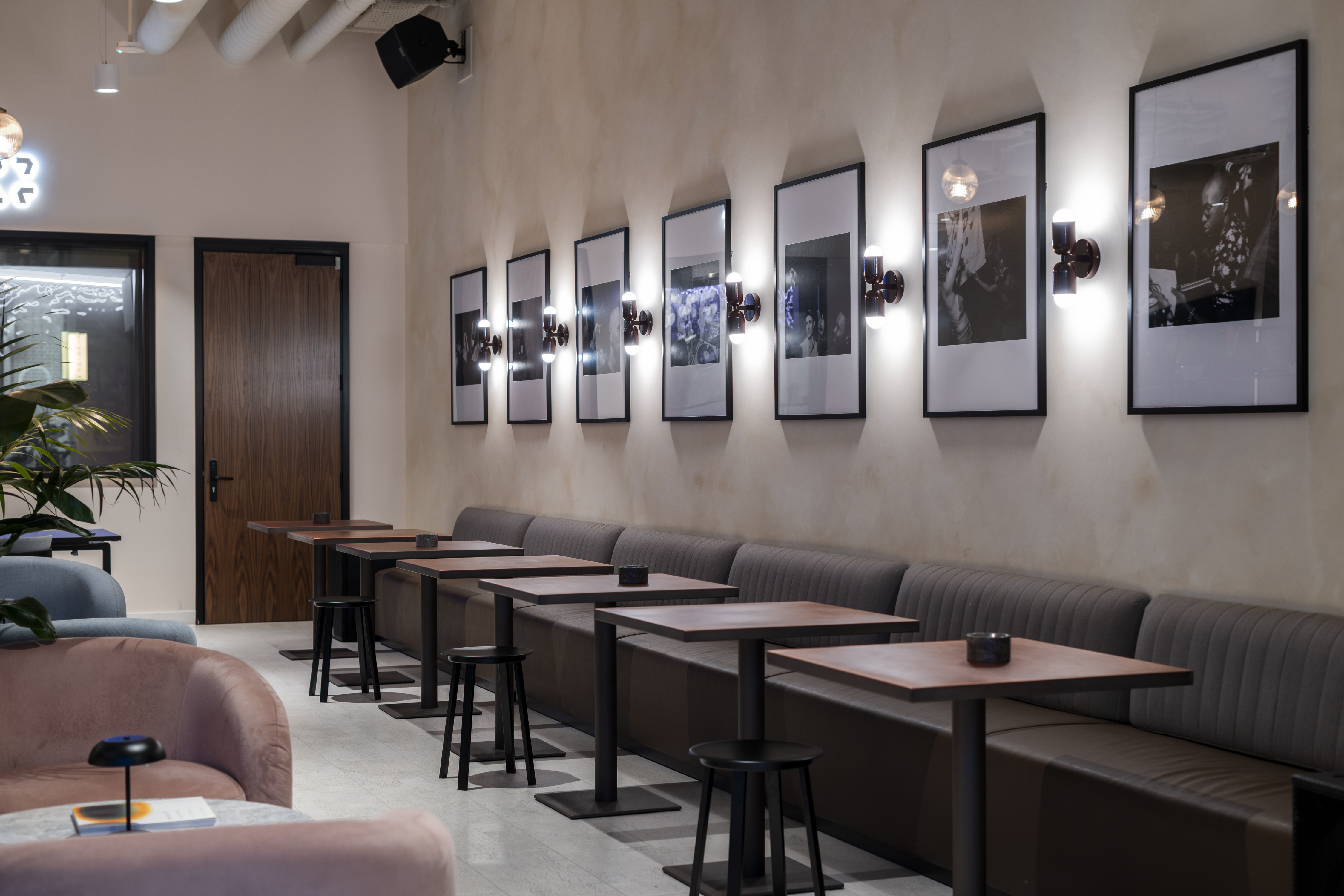 Stylish event space at Qube Elephant Lounge, perfect for networking and workshops.