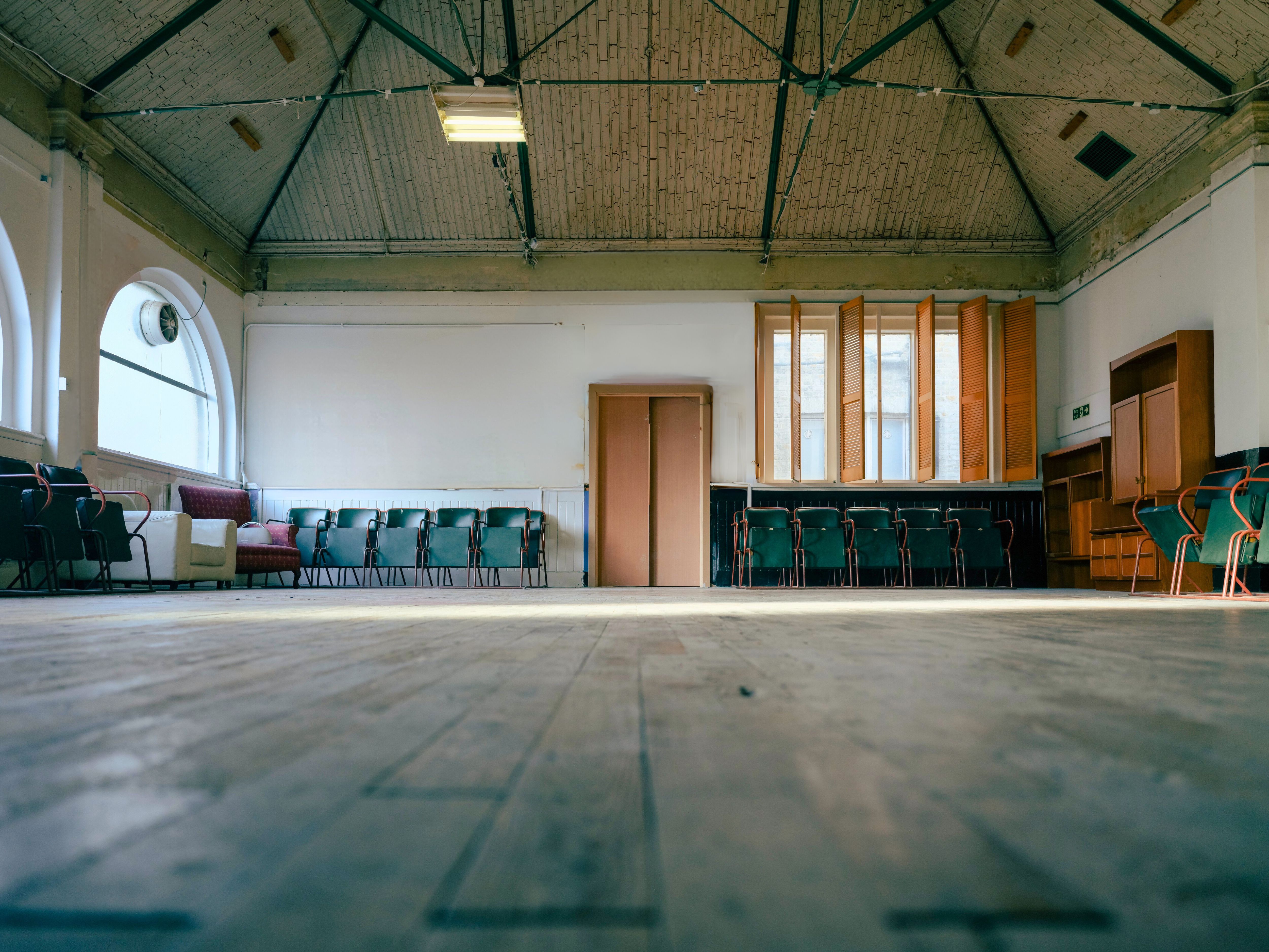 Playhouse East event space, natural light, versatile venue