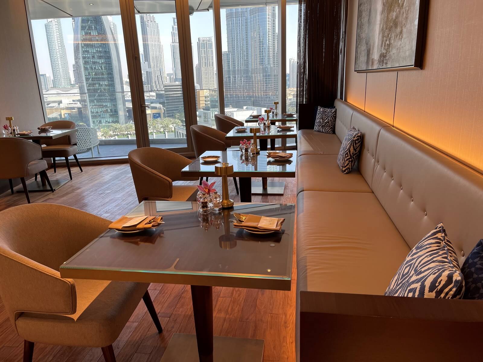 Elegant lounge at Address Sky View, perfect for intimate corporate events and networking.