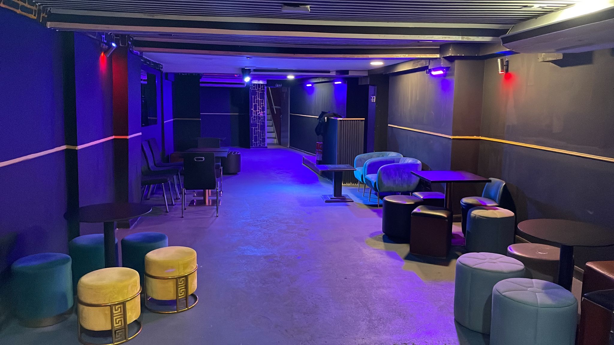 Club No8 lounge venue with ambient lighting for intimate networking mixers and afterparties.