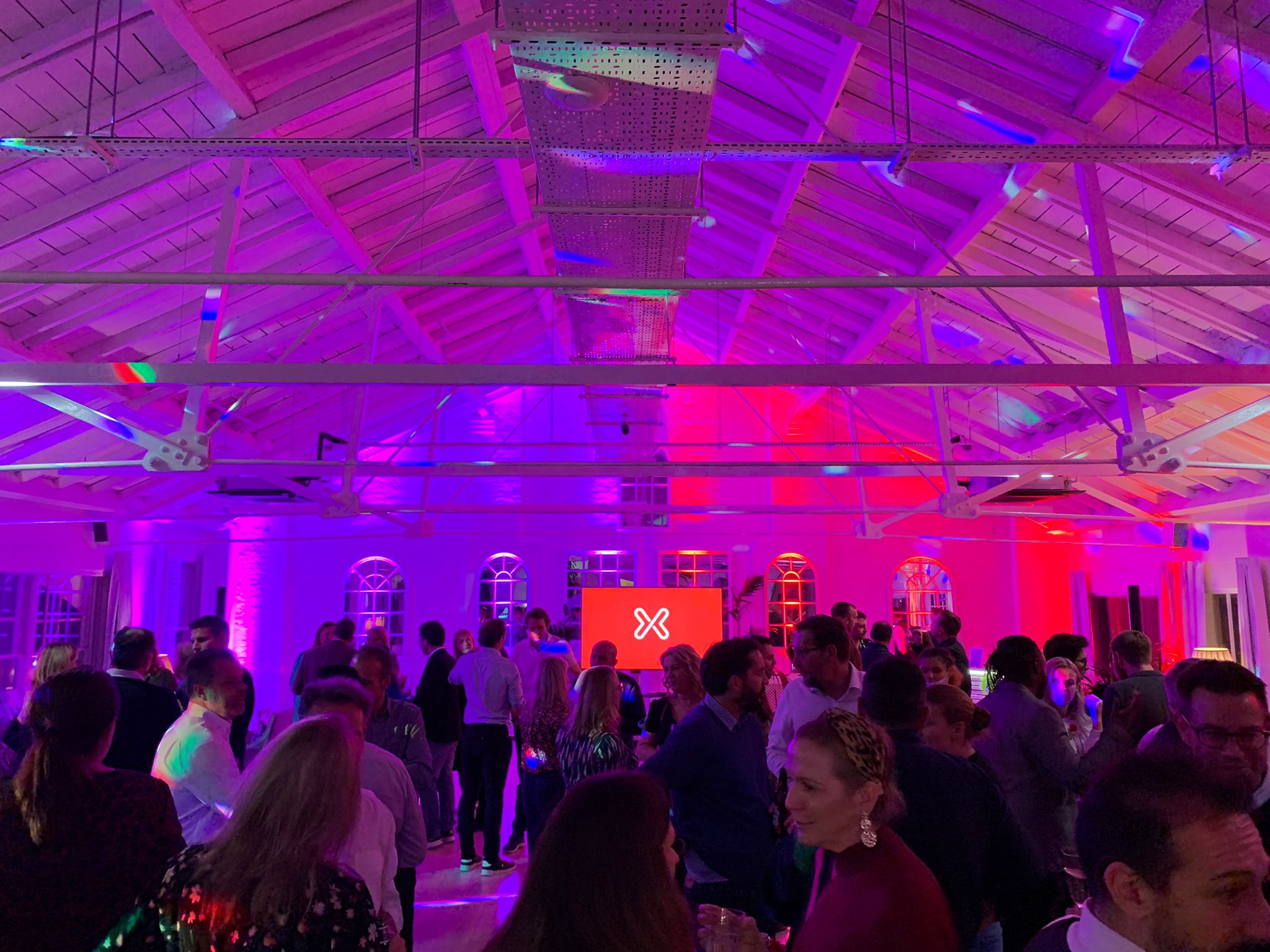 Vibrant event space with dynamic lighting for meetings and networking at Lumiere Underwood.