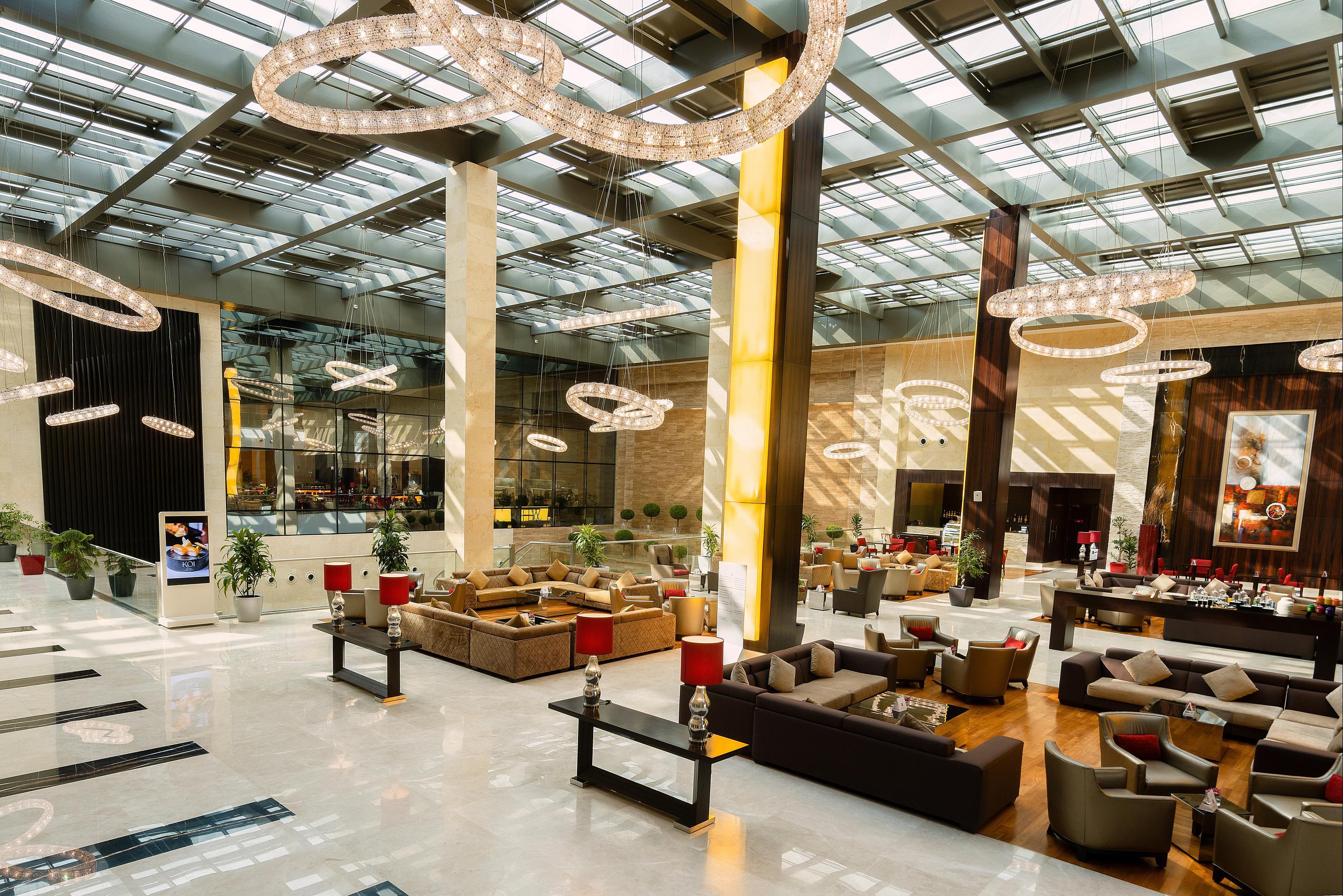 Sultana Ballroom at Crowne Plaza Riyadh: elegant, spacious venue for networking events.