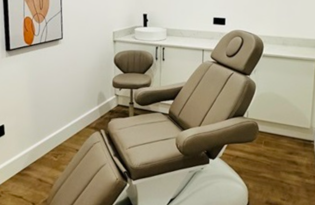 Clinical treatment room for wellness corporate offsites and spa breakout sessions.