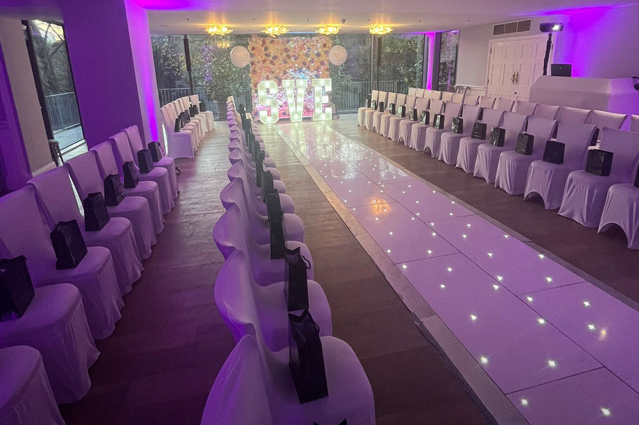 Elegant event space in Old Palace Chester, perfect for fashion shows and presentations.