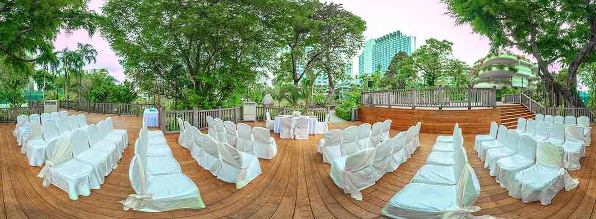 Banyan Deck at Shangri-La Singapore: elegant outdoor venue for weddings and events.