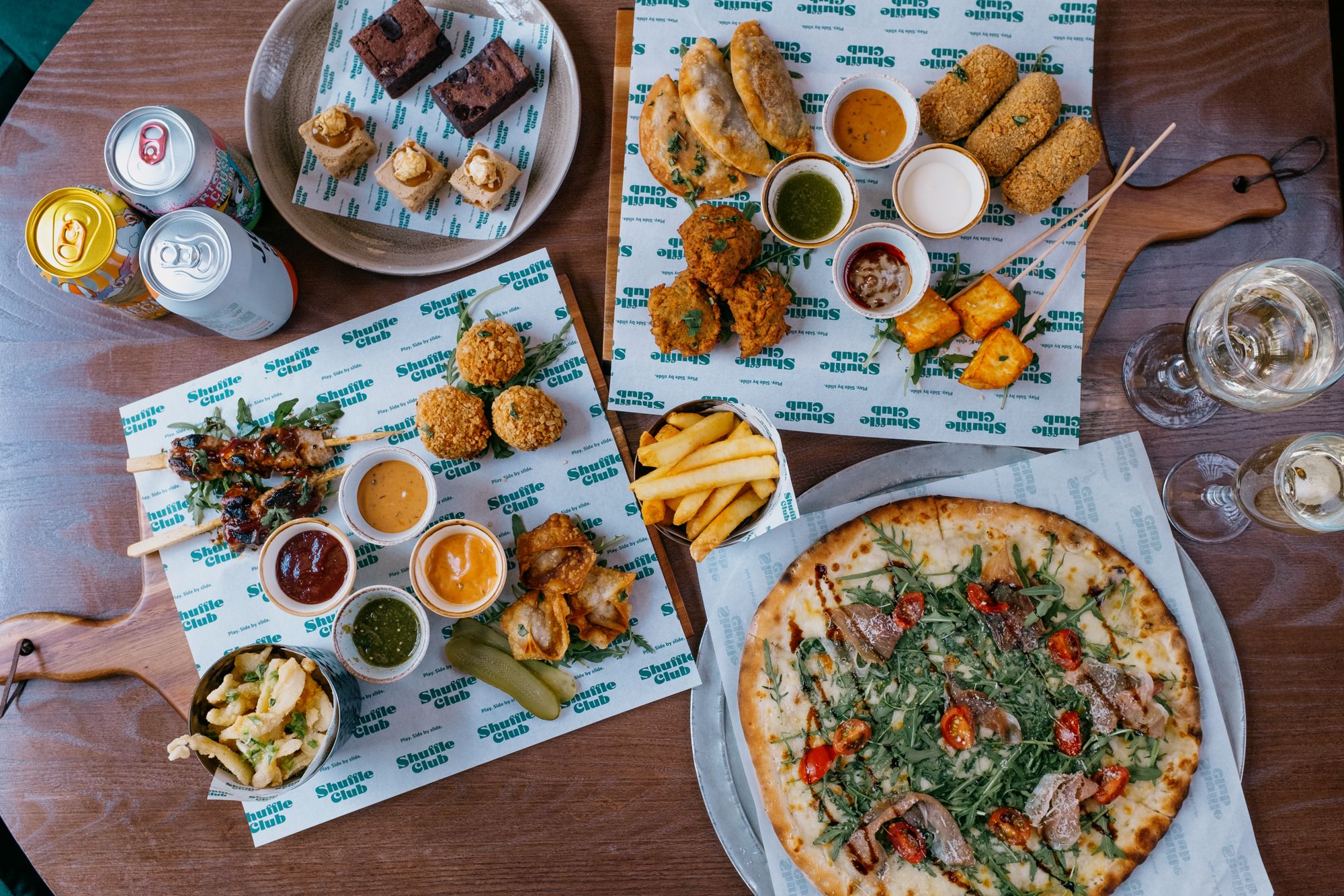 Vibrant appetizer spread at Shuffle Club for corporate events and casual gatherings.