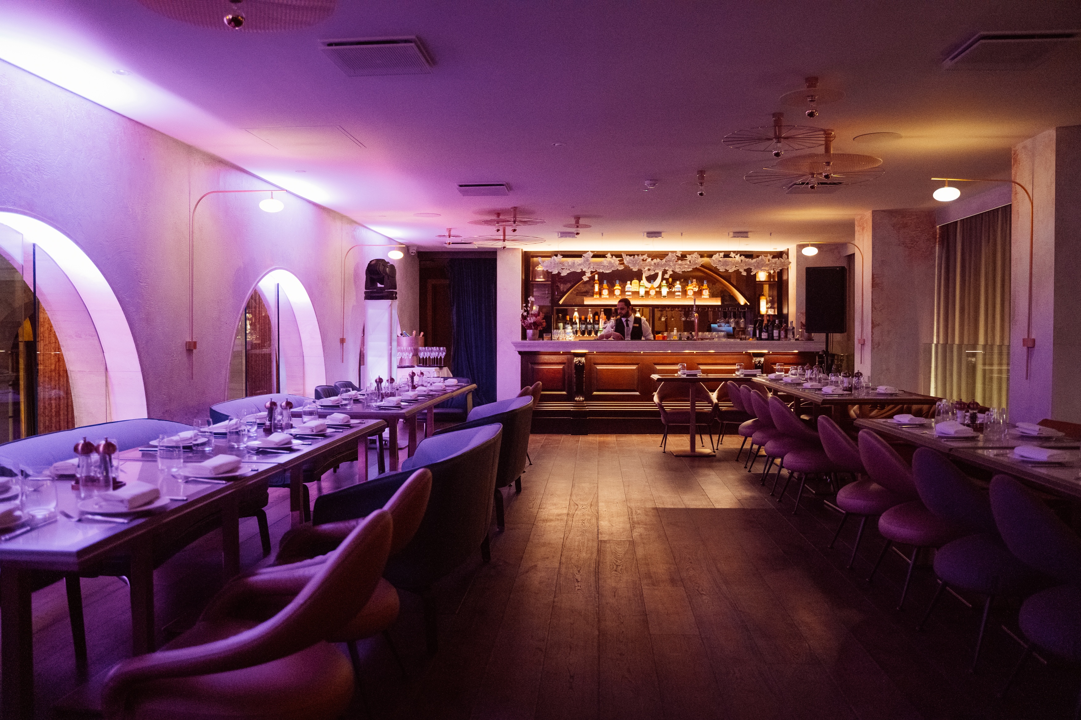 Stylish event space in Piazza Italiana, perfect for upscale dining and gatherings.