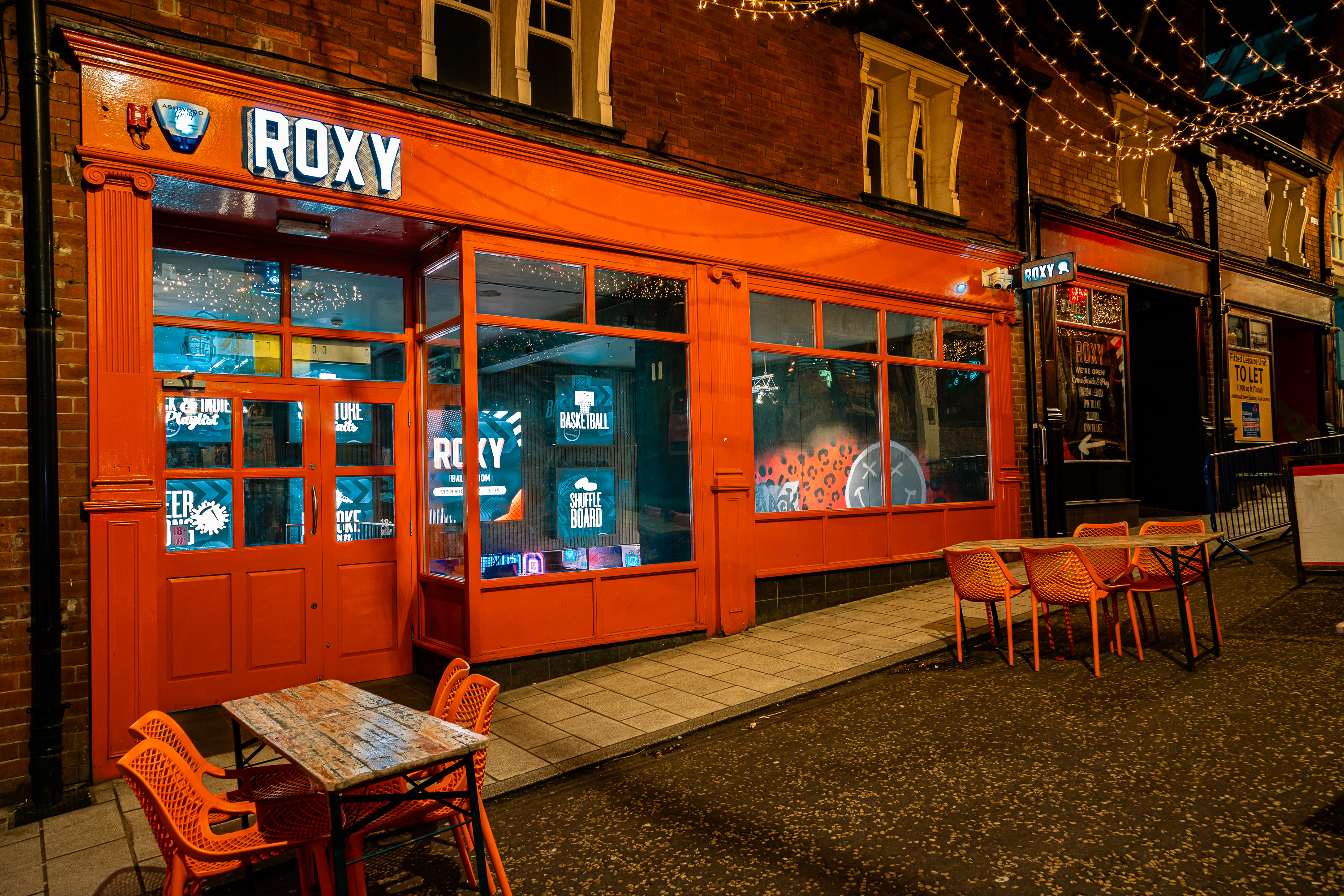 Roxy Ball Room Leeds venue, vibrant urban facade, ideal for corporate networking and team building.