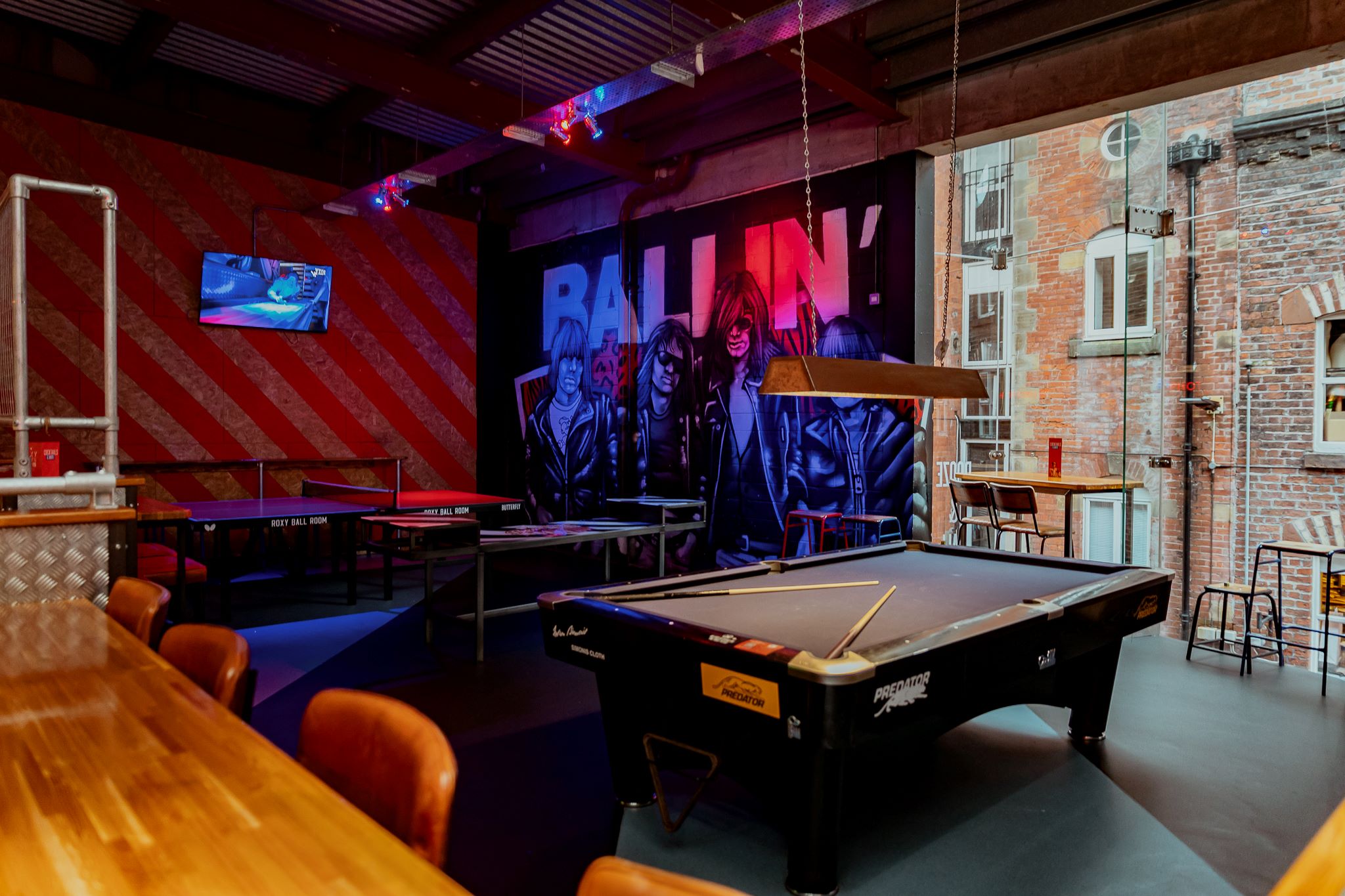 The Ramones Area with vibrant decor, ideal for networking events and social mixers.