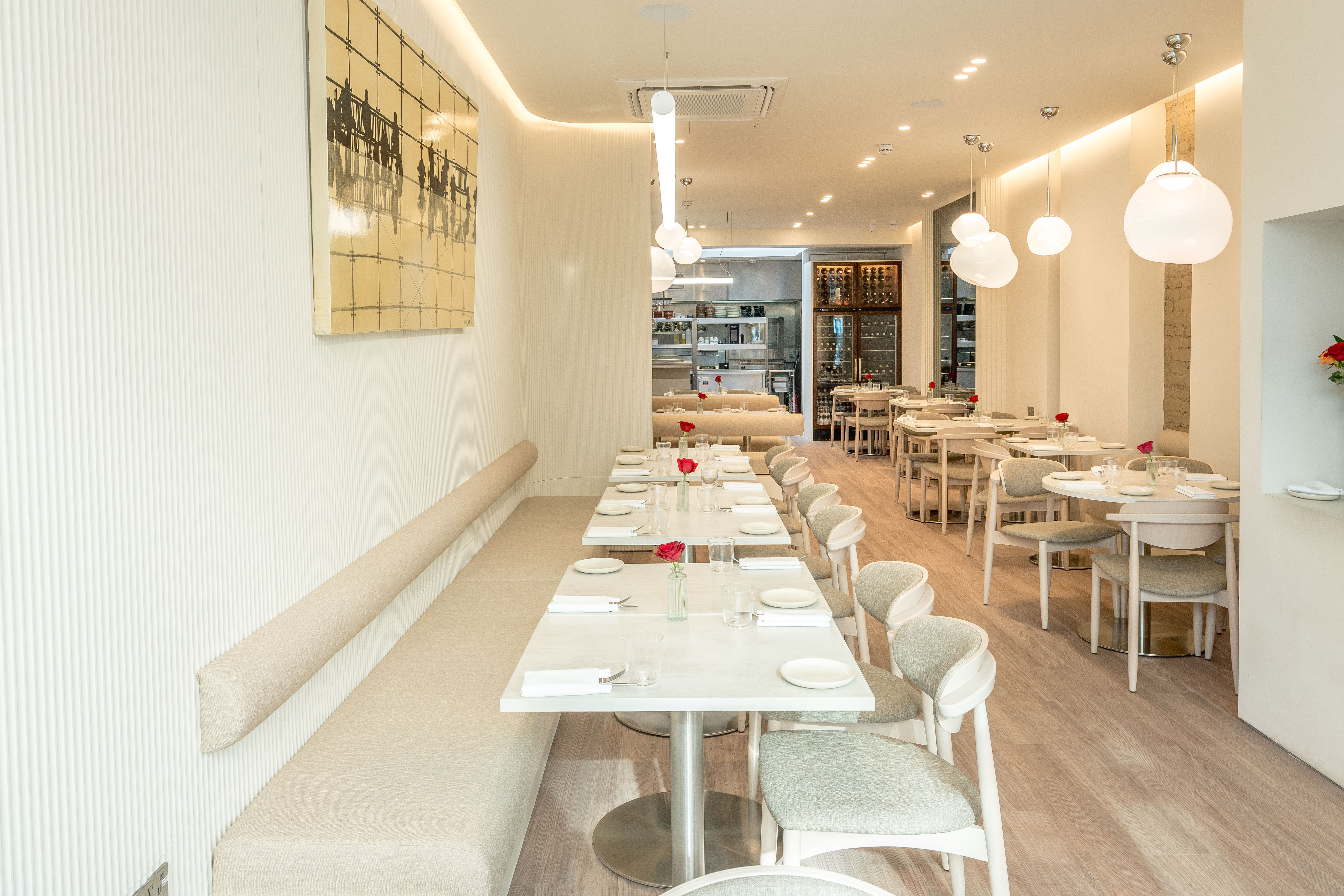 Modern restaurant interior for corporate luncheons and VIP dinners in Botwa.