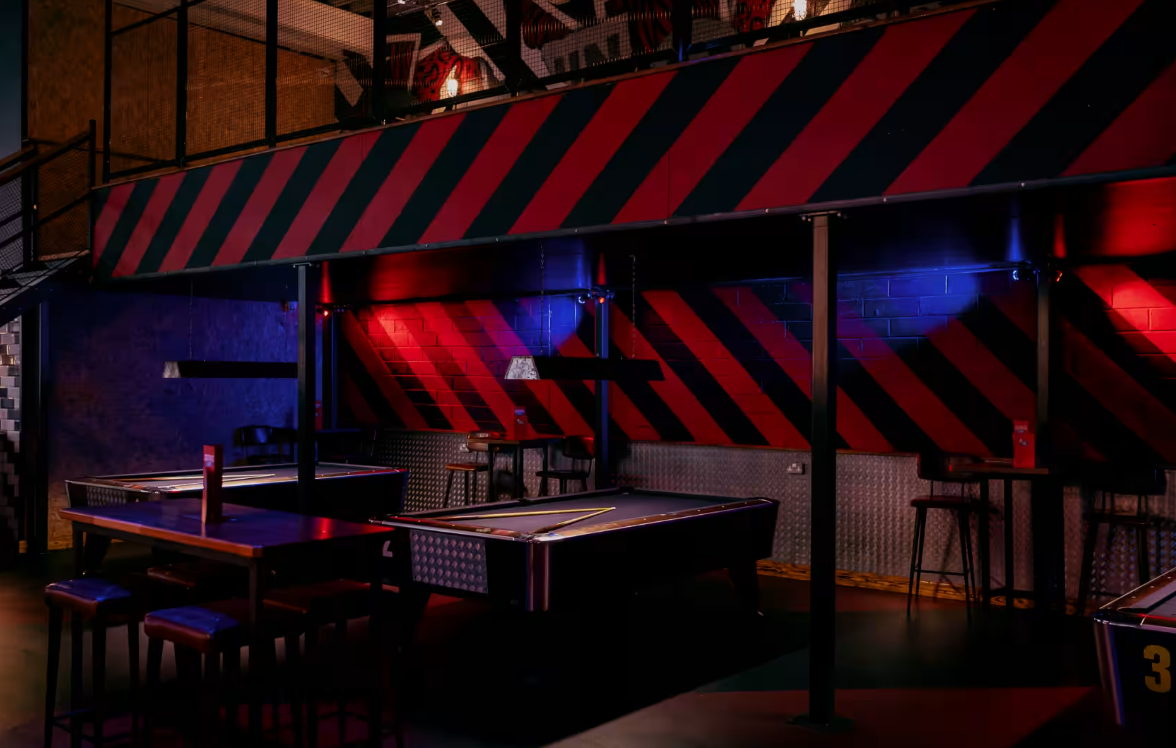 The Full Balcony, Roxy Ball Room Liverpool: vibrant event space for gatherings and team-building.