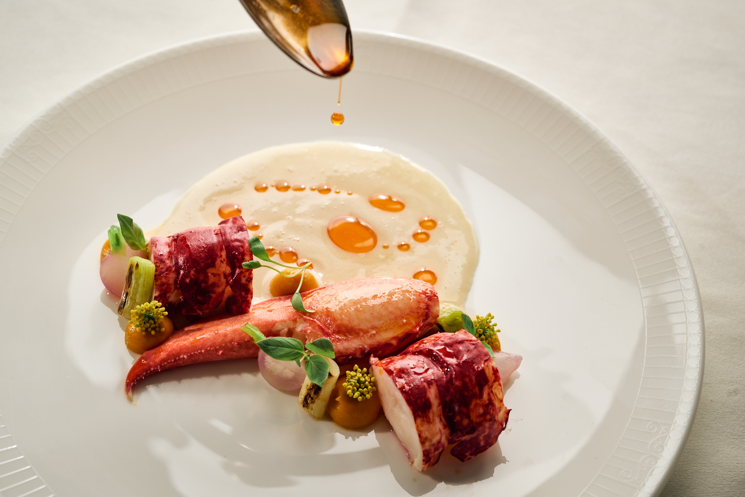 Gourmet lobster dish in Grand Ballroom, The Landmark London for events and meetings.