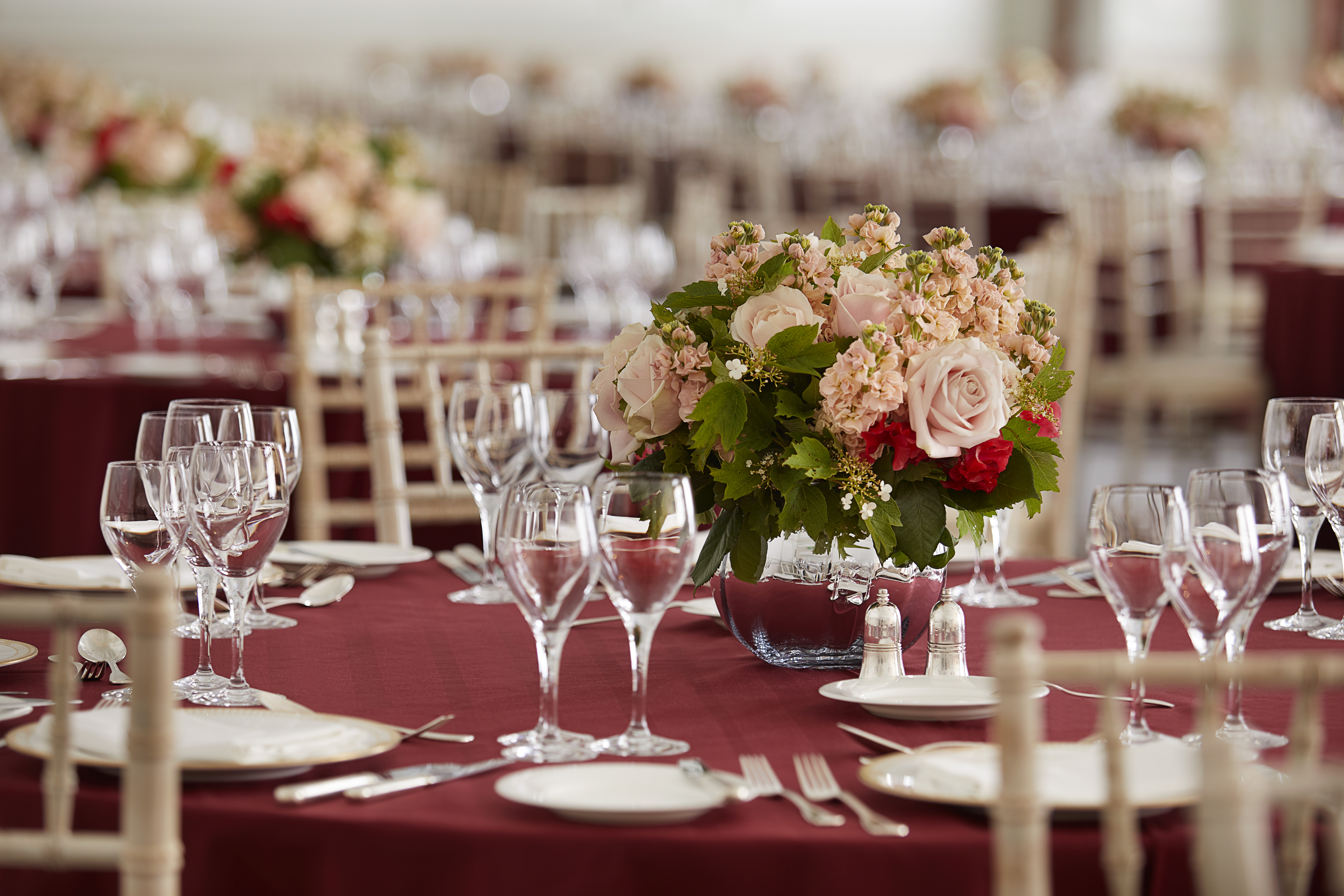 Elegant Grand Ballroom at The Landmark London, perfect for weddings and formal events.