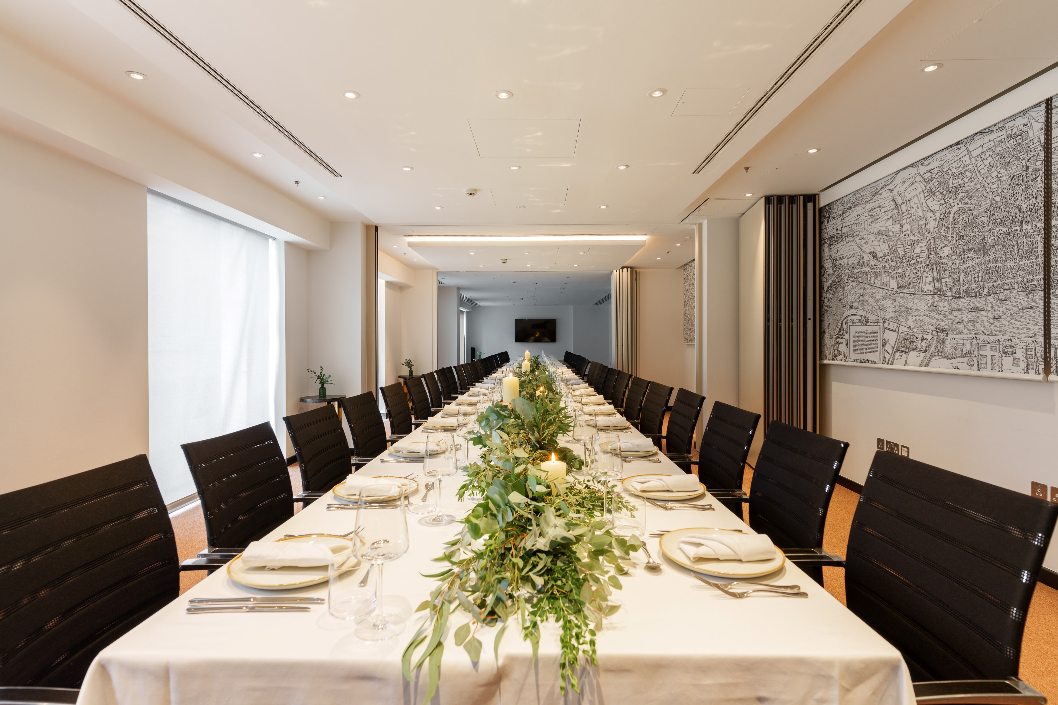 Aldgate Suite at Hotel Saint London, elegant meeting room for corporate events.
