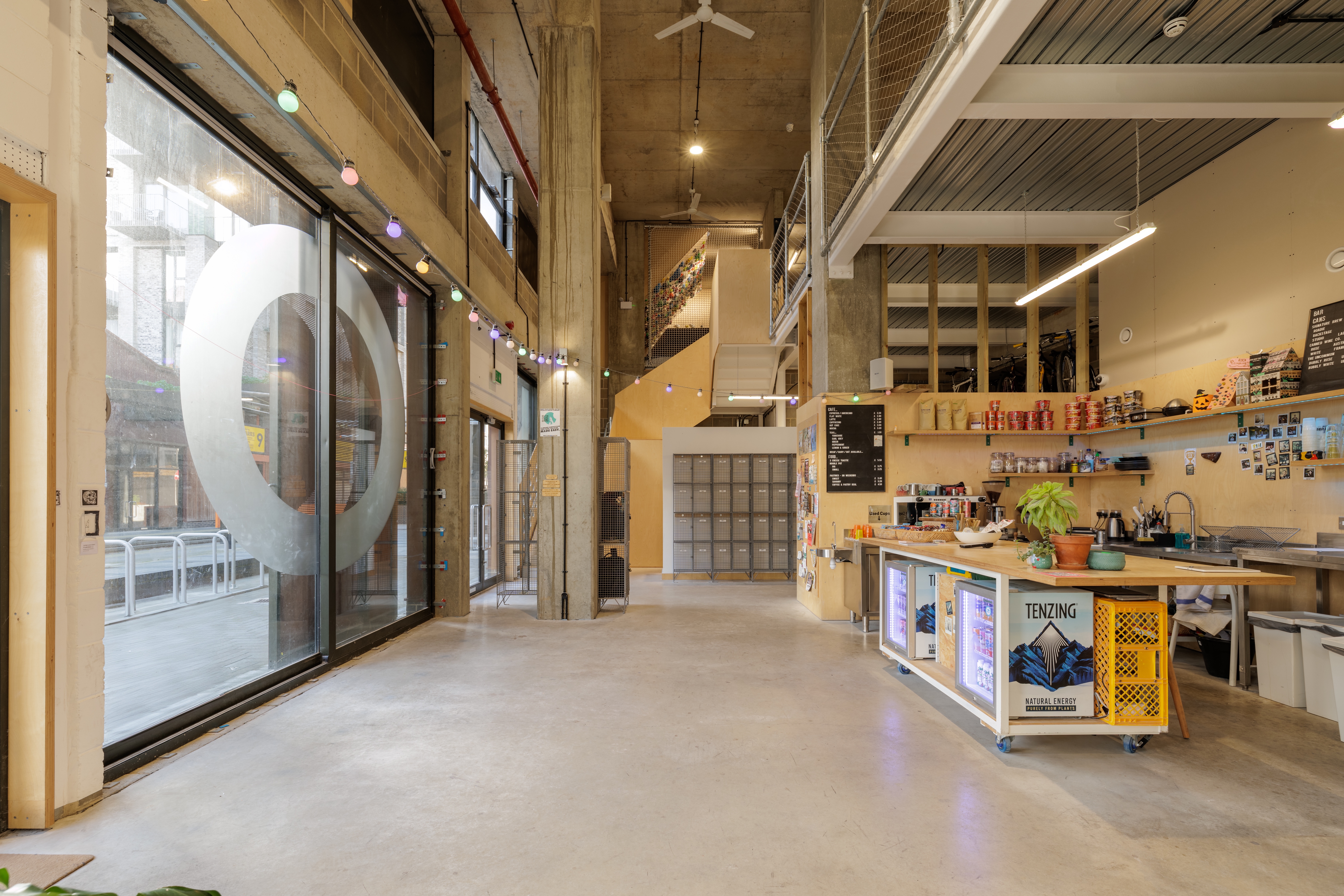 Modern Rise Climbing venue with large windows, perfect for networking events.