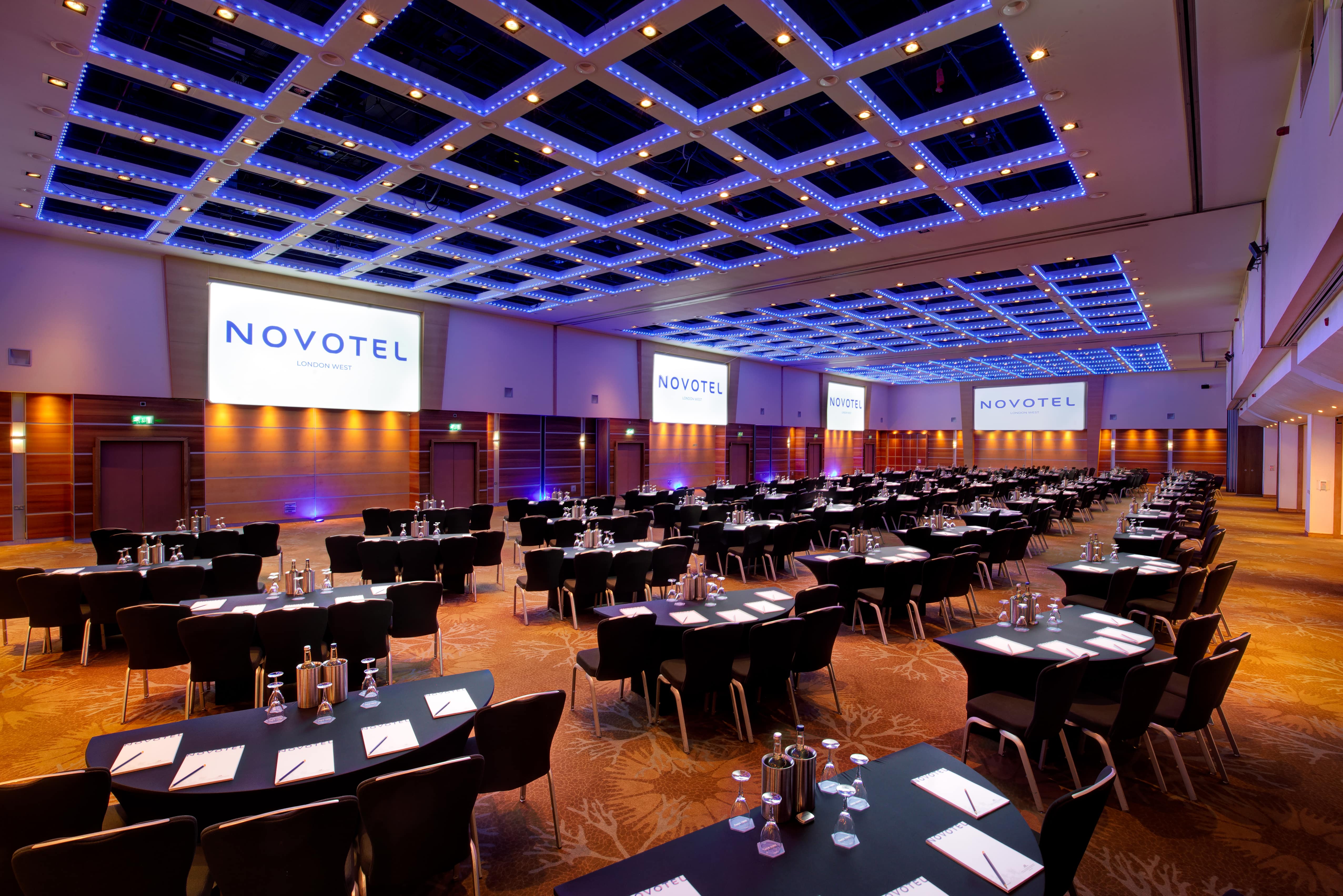 Spacious conference room at Novotel London West for corporate events and seminars.