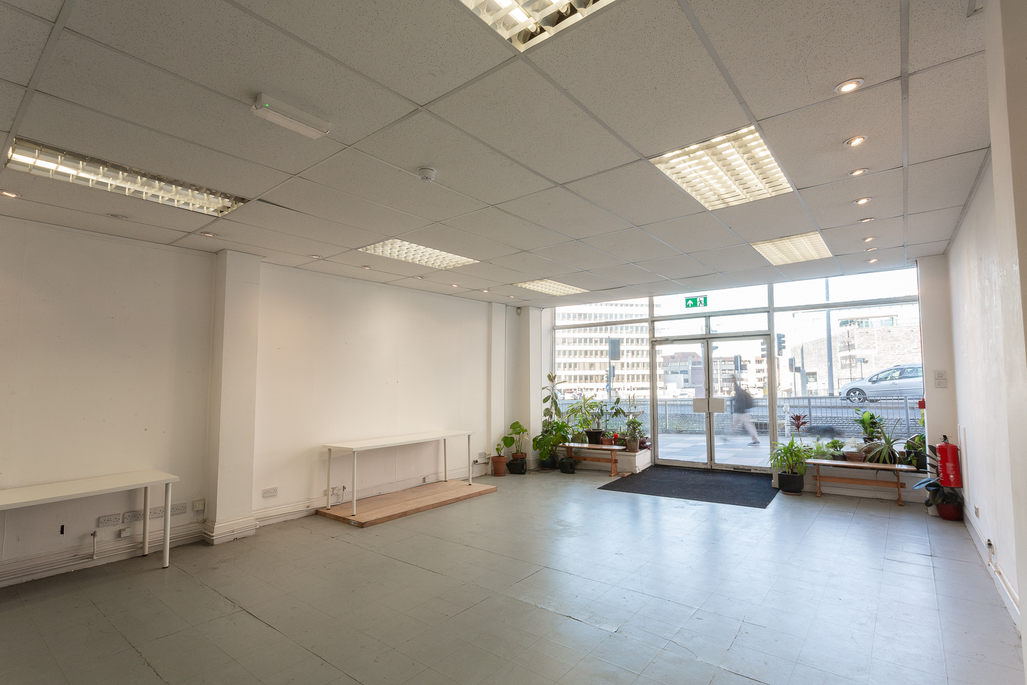 Bright, minimalist flex space for workshops and networking events at Grow Plymouth.