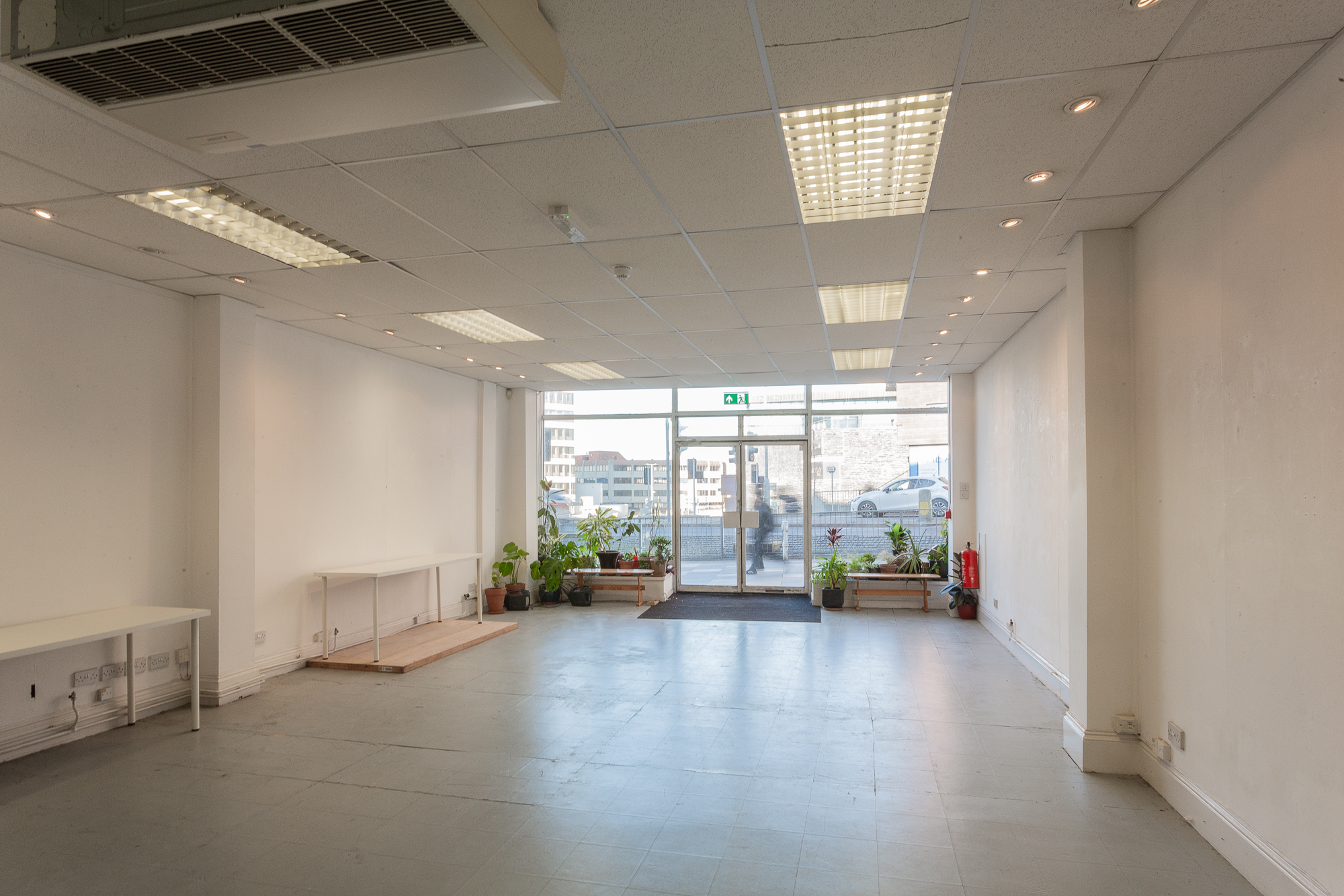 Blank-canvas venue at Grow Plymouth for pop-up retail and boutique exhibition space.