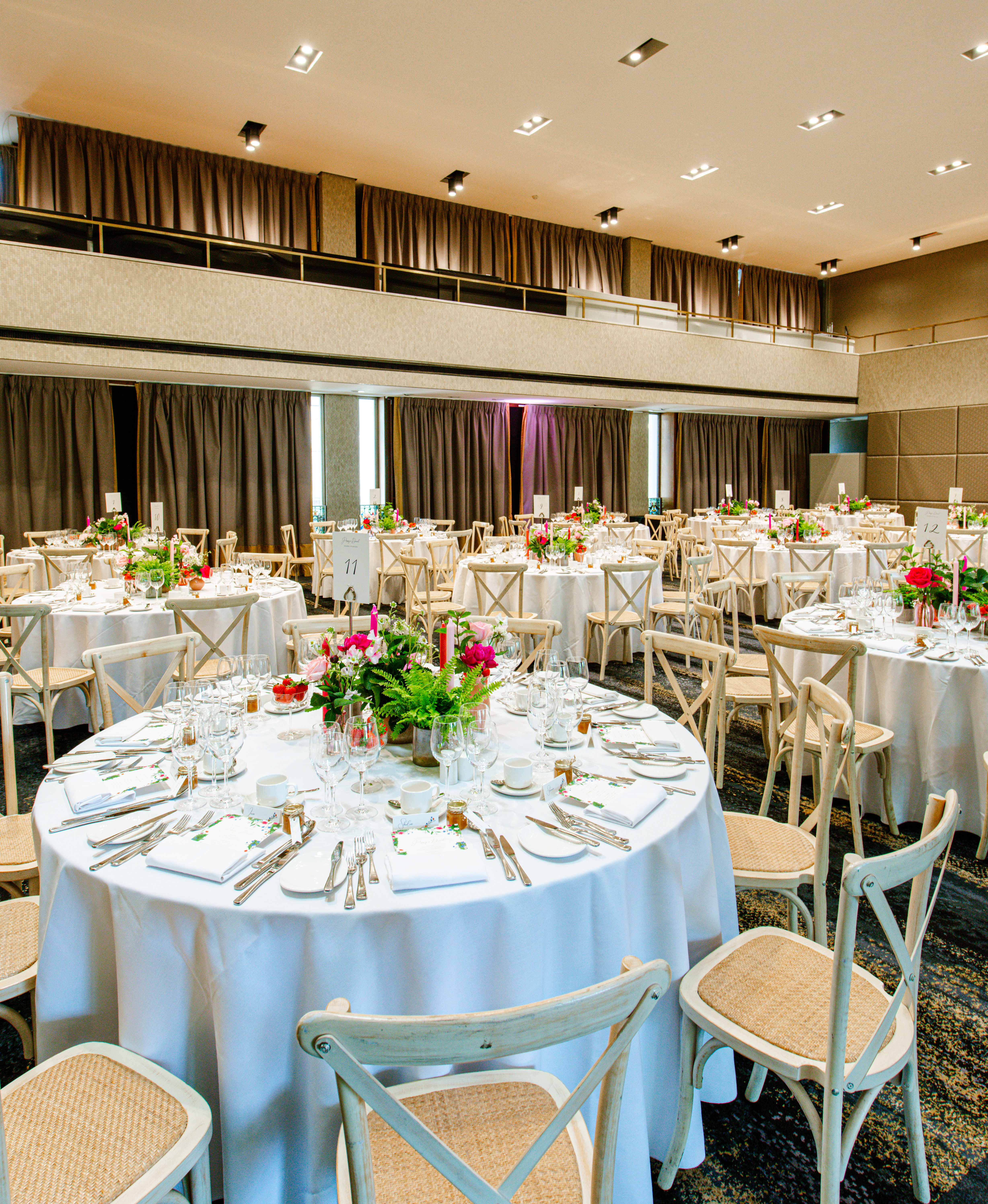 Elegant banquet hall at RCP London, perfect for corporate events and weddings.