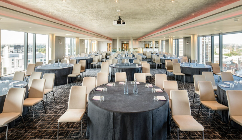 Elegant event space in Park Regis Birmingham for corporate meetings and banquets.