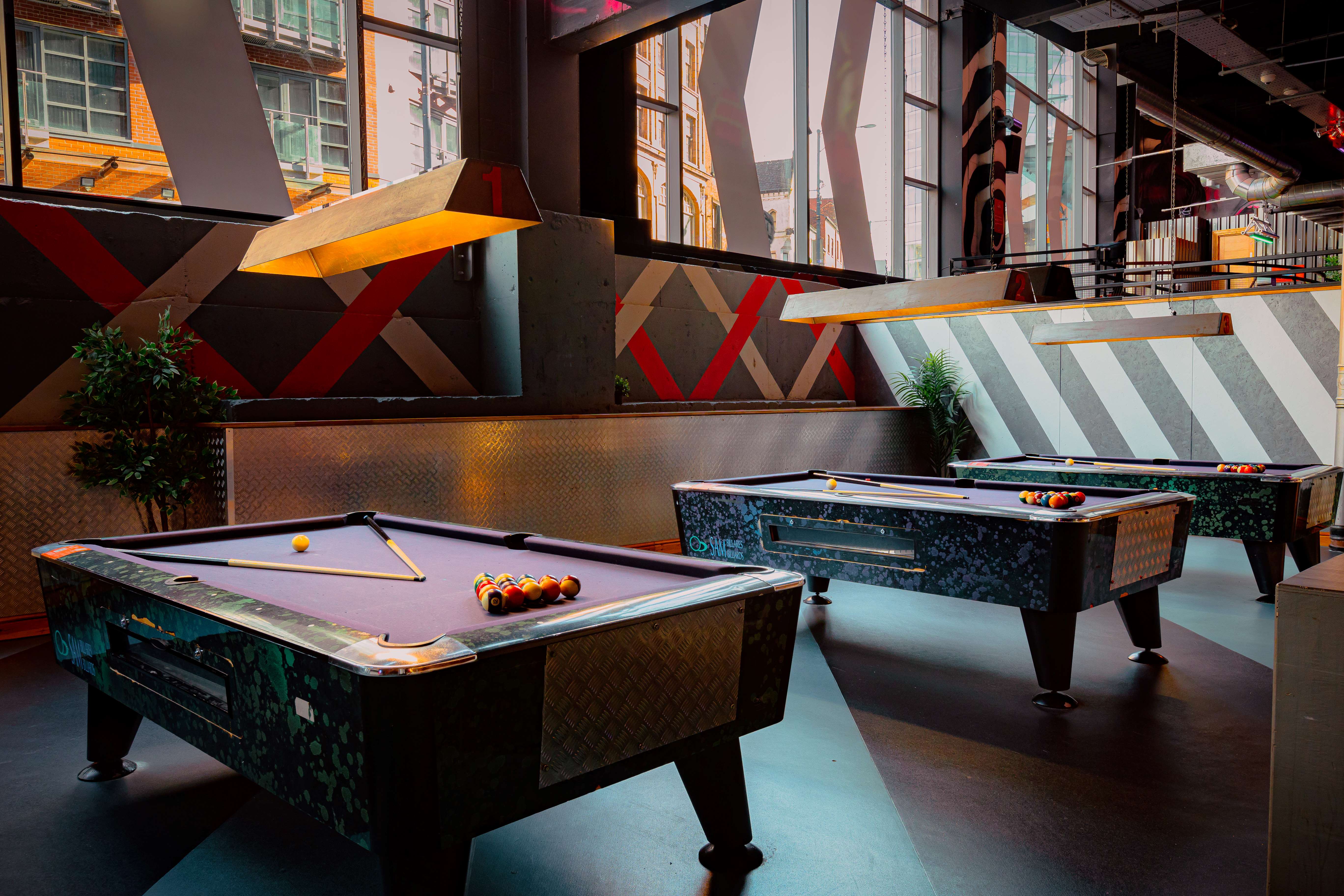 Full Venue Hire at Roxy Ball Room Manchester with pool tables for events and networking.