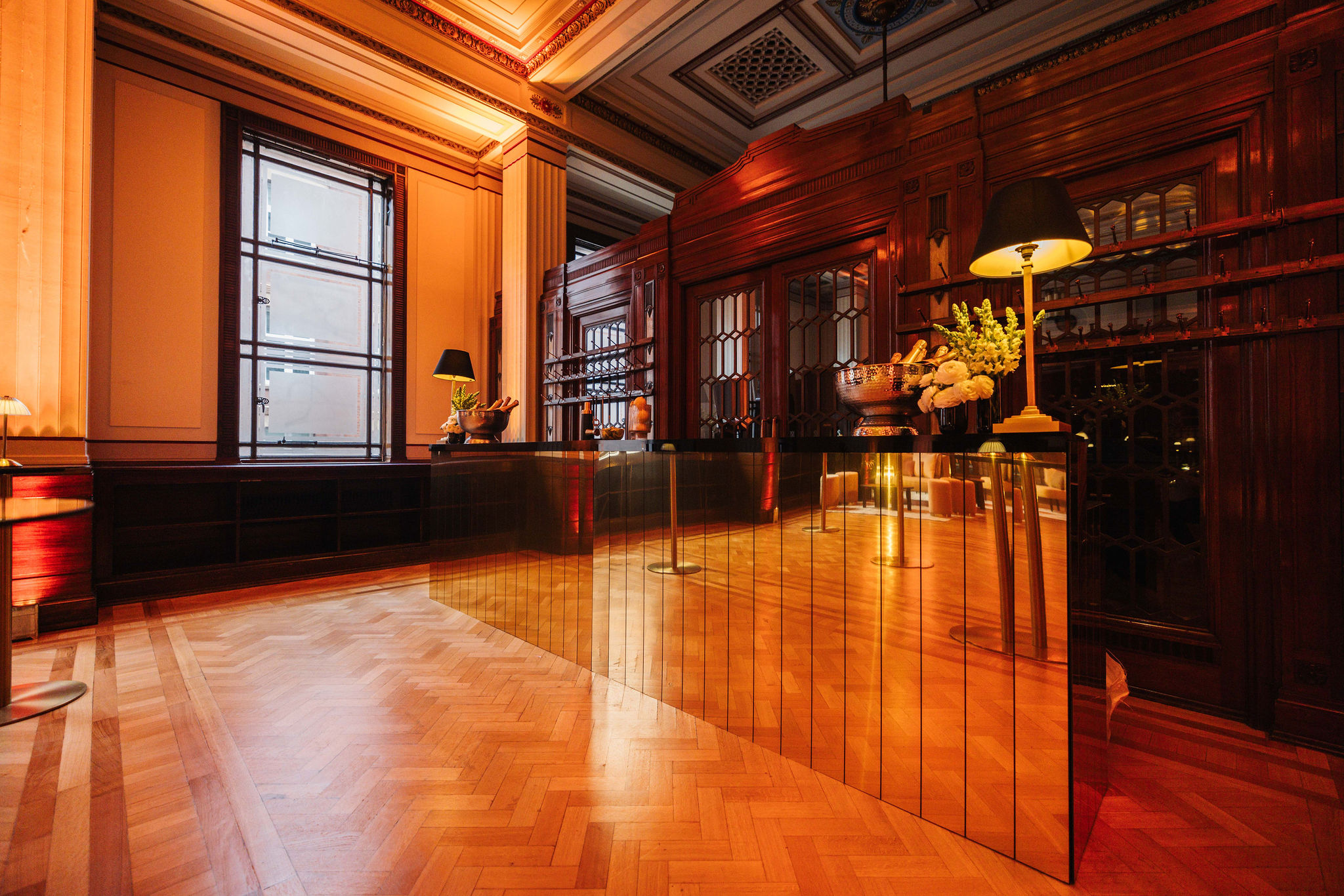 Sophisticated Long Room at 60 Great Queen Street, ideal for elegant events and receptions.