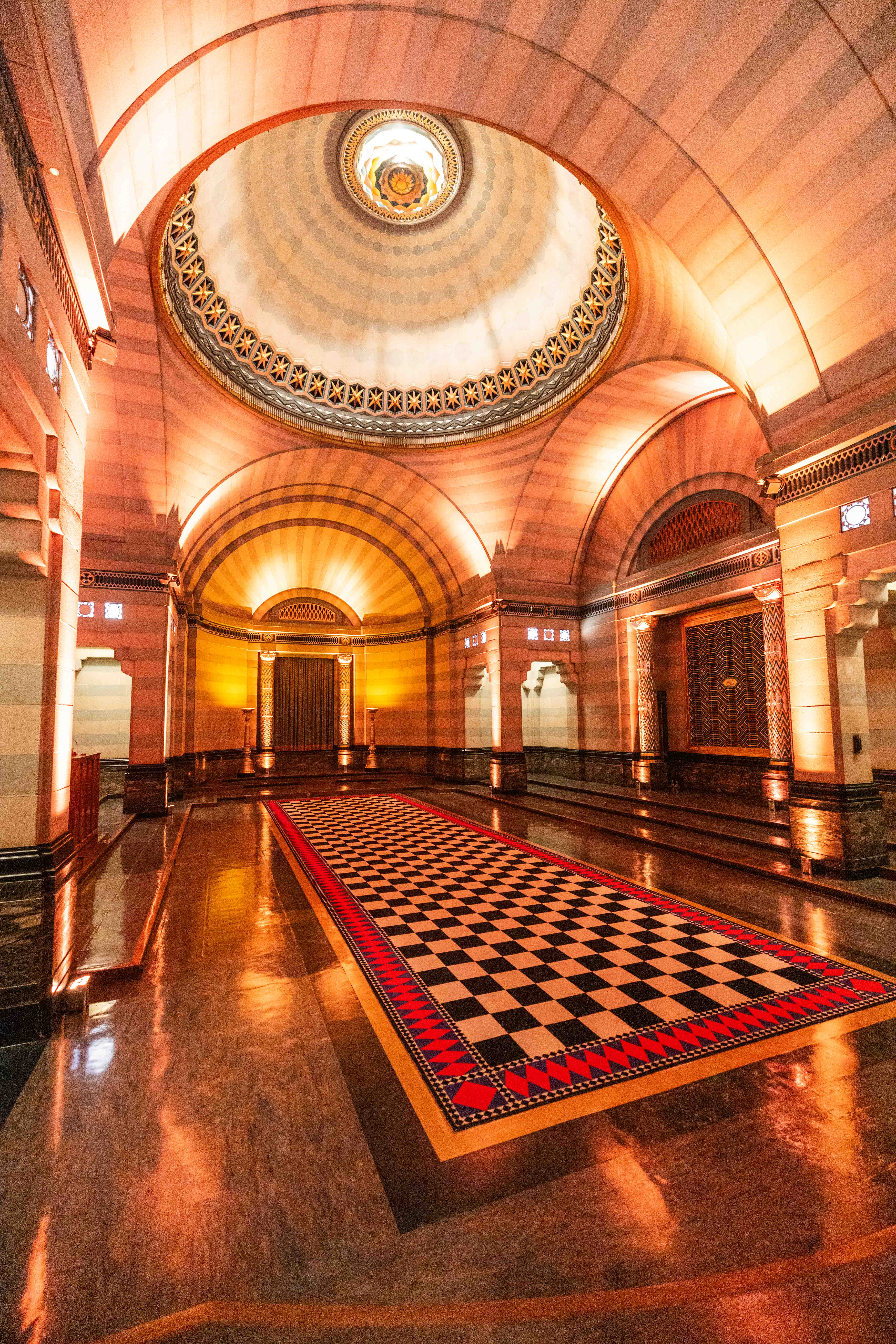 Egyptian Room venue with elegant architecture, perfect for upscale corporate events.