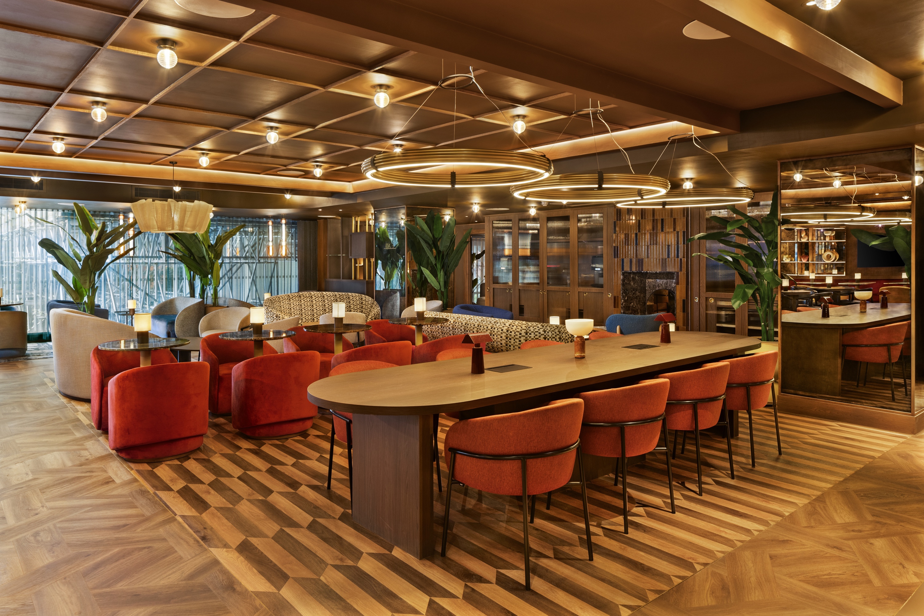 Stylish meeting space at Barnaby's Lounge Bar, ideal for events and networking.