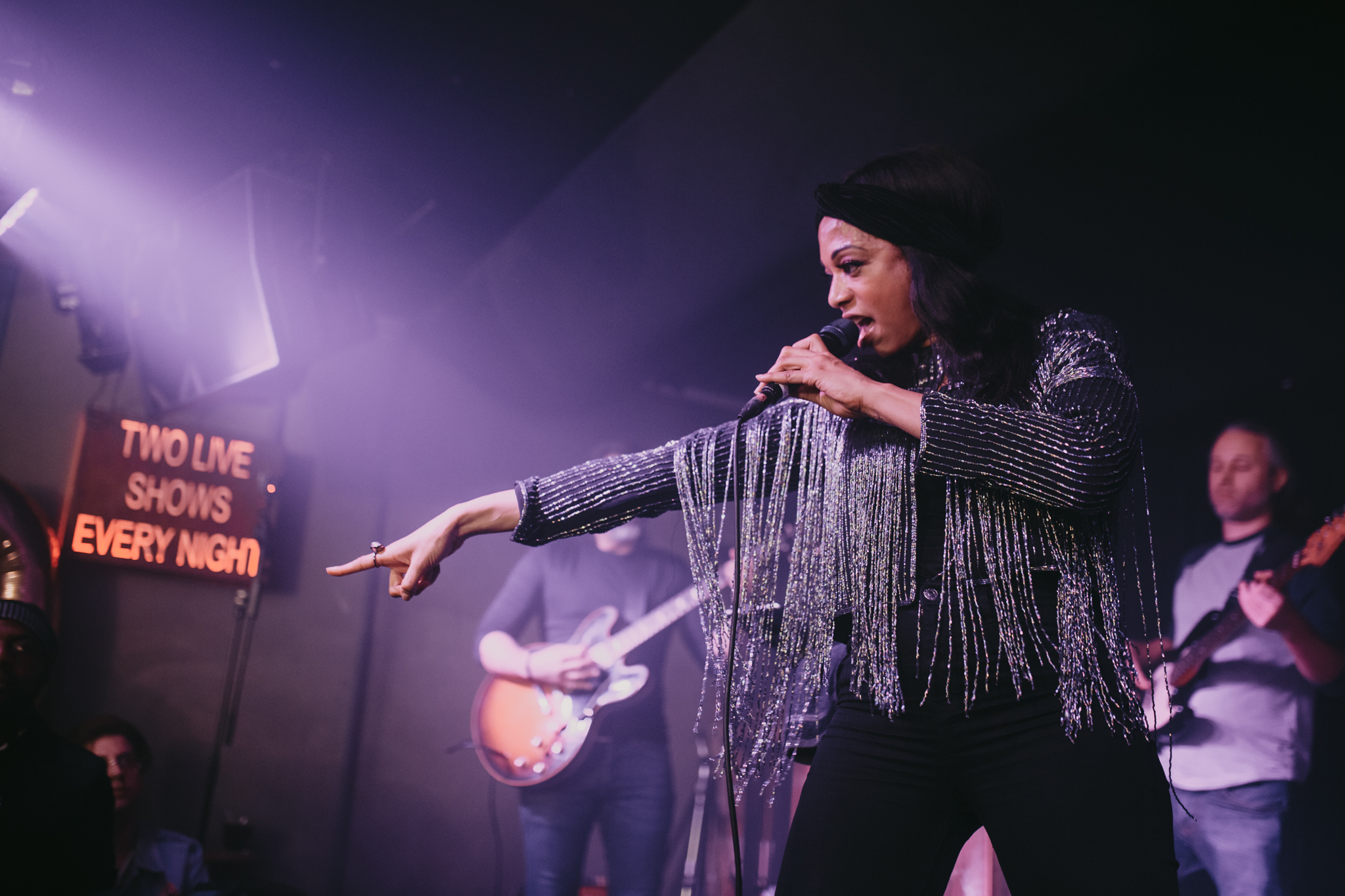 Karaoke room live performance at The Blues Kitchen Shoreditch, vibrant atmosphere, event entertainment.