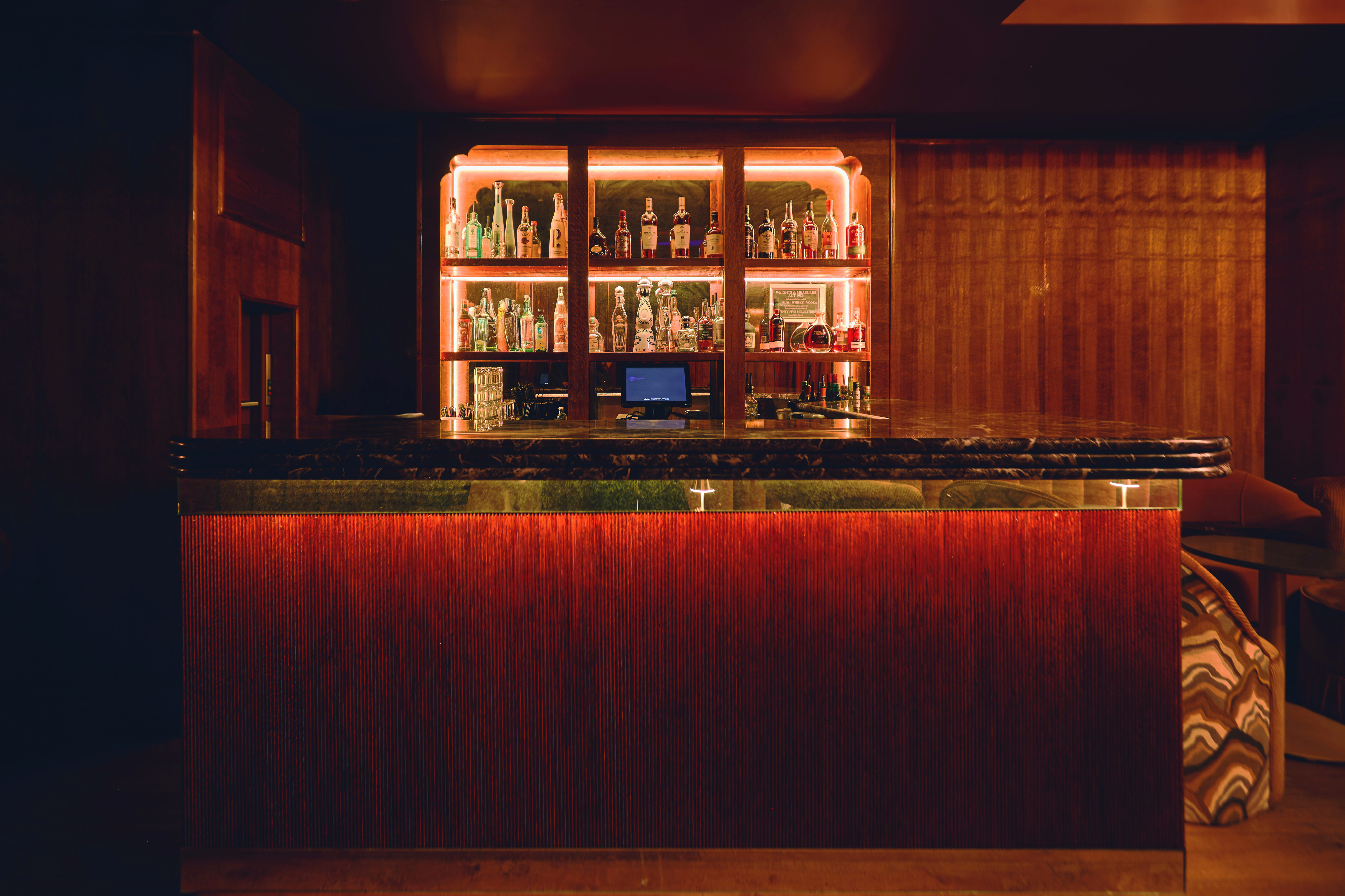 Late Lounge at Selene London: Moody bar interior for upscale networking and VIP event receptions.